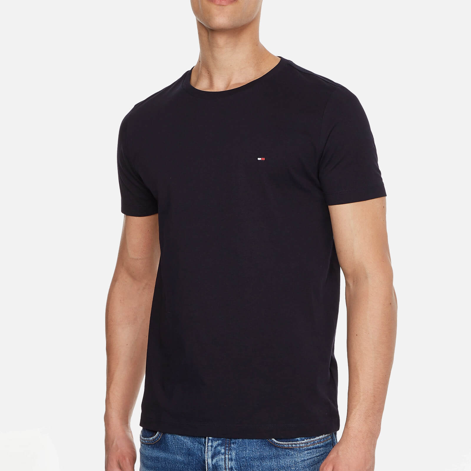 Tommy Hilfiger Men's Stacked Hilfiger Back Logo T-Shirt - Desert Sky - S