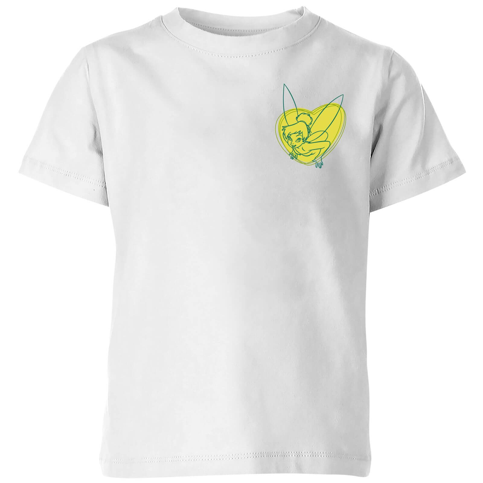 Disney Tinkerbell Outline Kids' T-Shirt - White - 3-4 Years - White