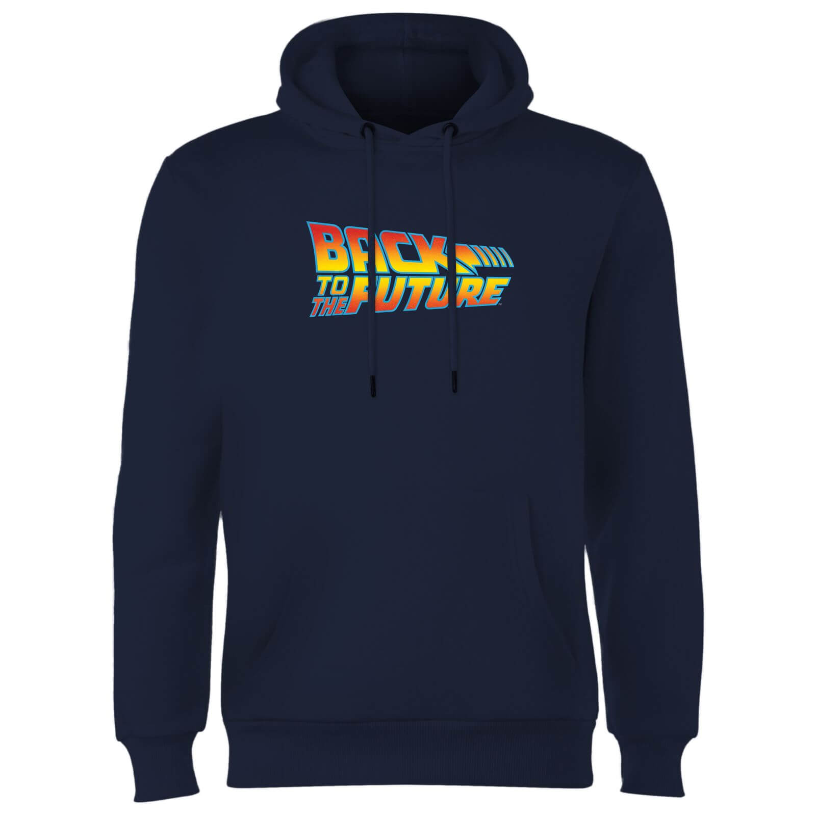 Back to the future Classic Logo Hoodie - Navy - M