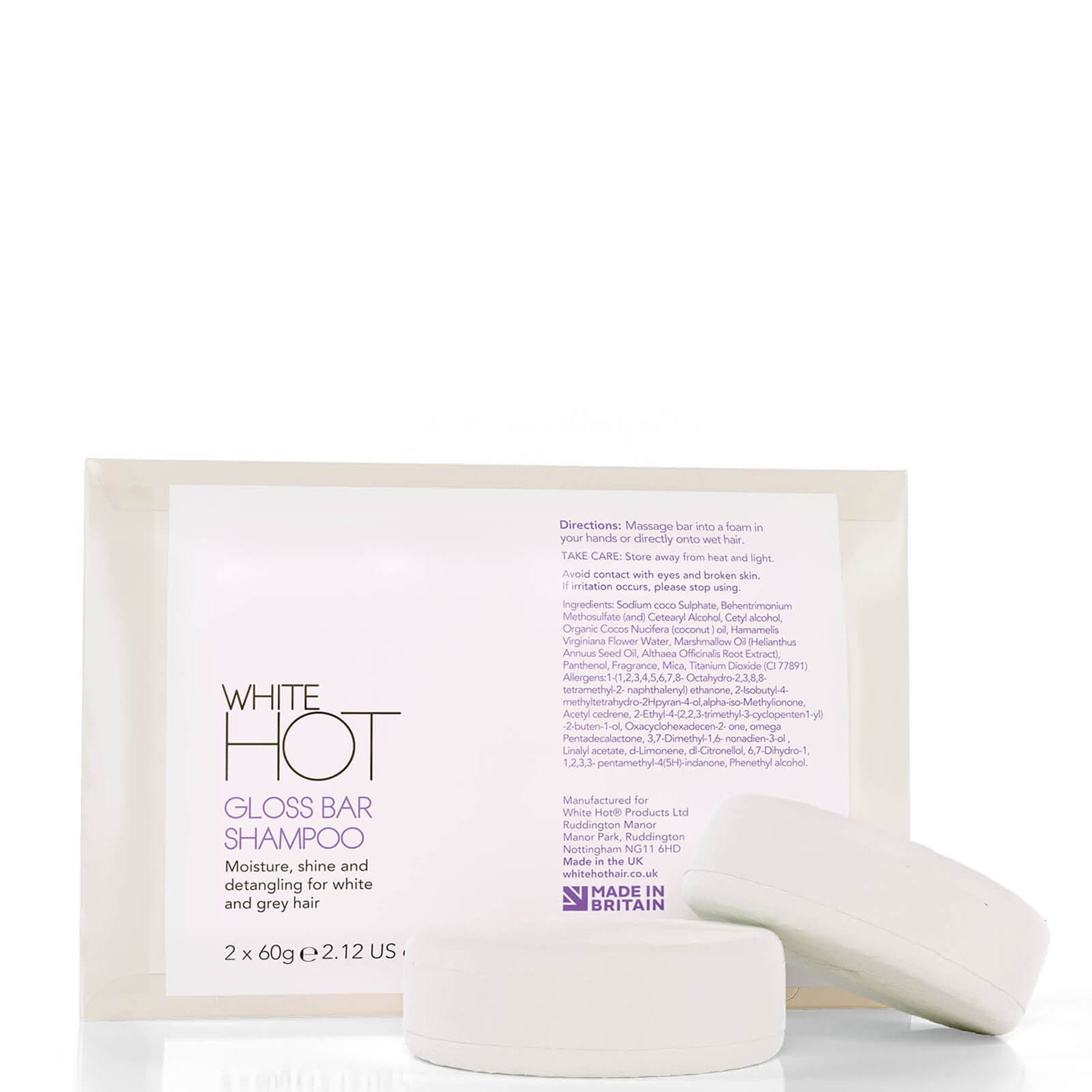 White Hot Gloss Bar Shampoo 65ml