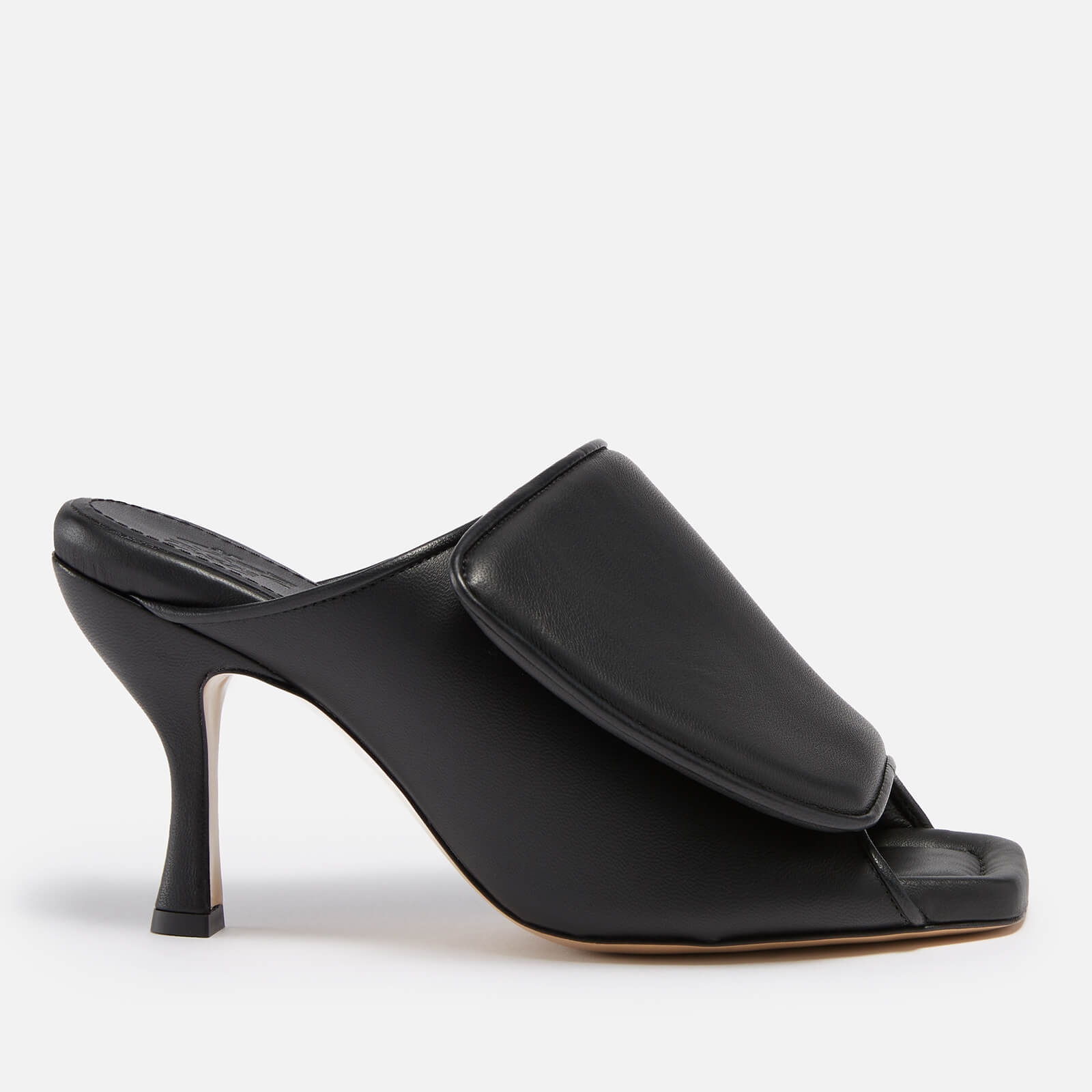 GIA BORGHINI Women's Gia 2 Leather Heeled Mules - Black - IT 36