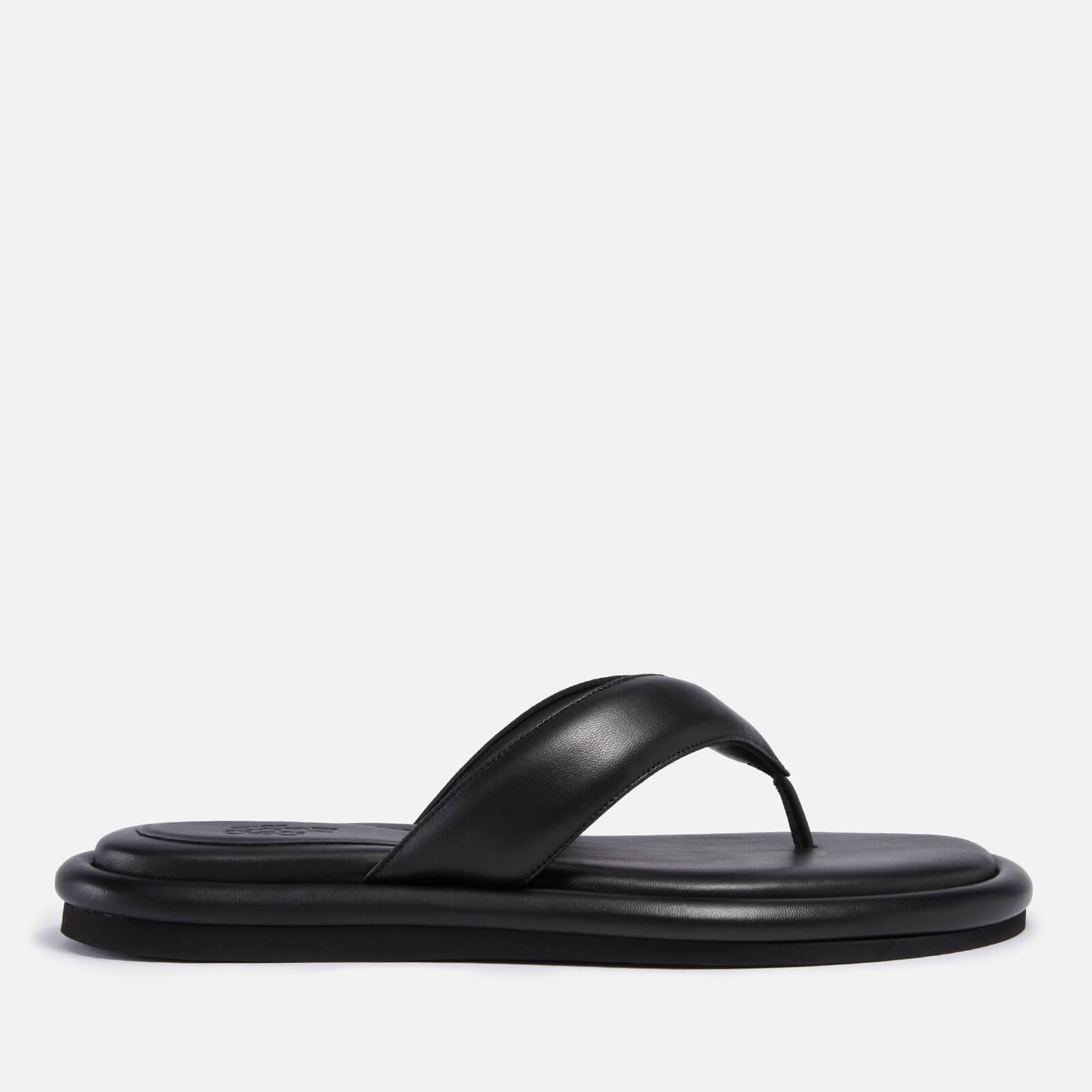 GIABORGHINI Women's Gia 5 Leather Toe Post Sandals - Black - IT 37