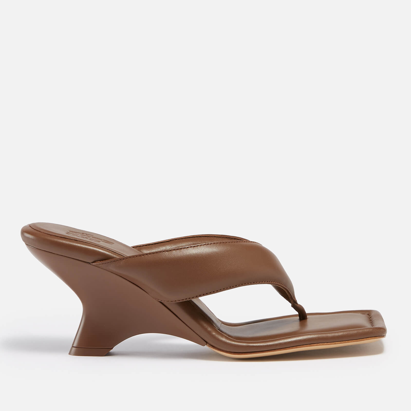 GIA BORGHINI Women's Gia 6 Leather Heeled Sandals - Coffee Brown - IT 36