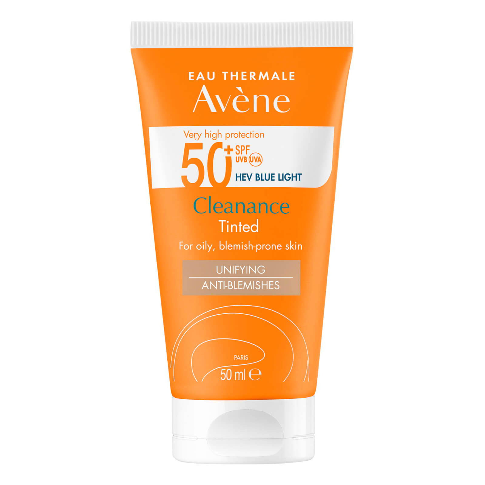 Avene Very High Protection Cleanance Tinted SPF50+ Sun Cream for Blemish-Prone Skin 50ml