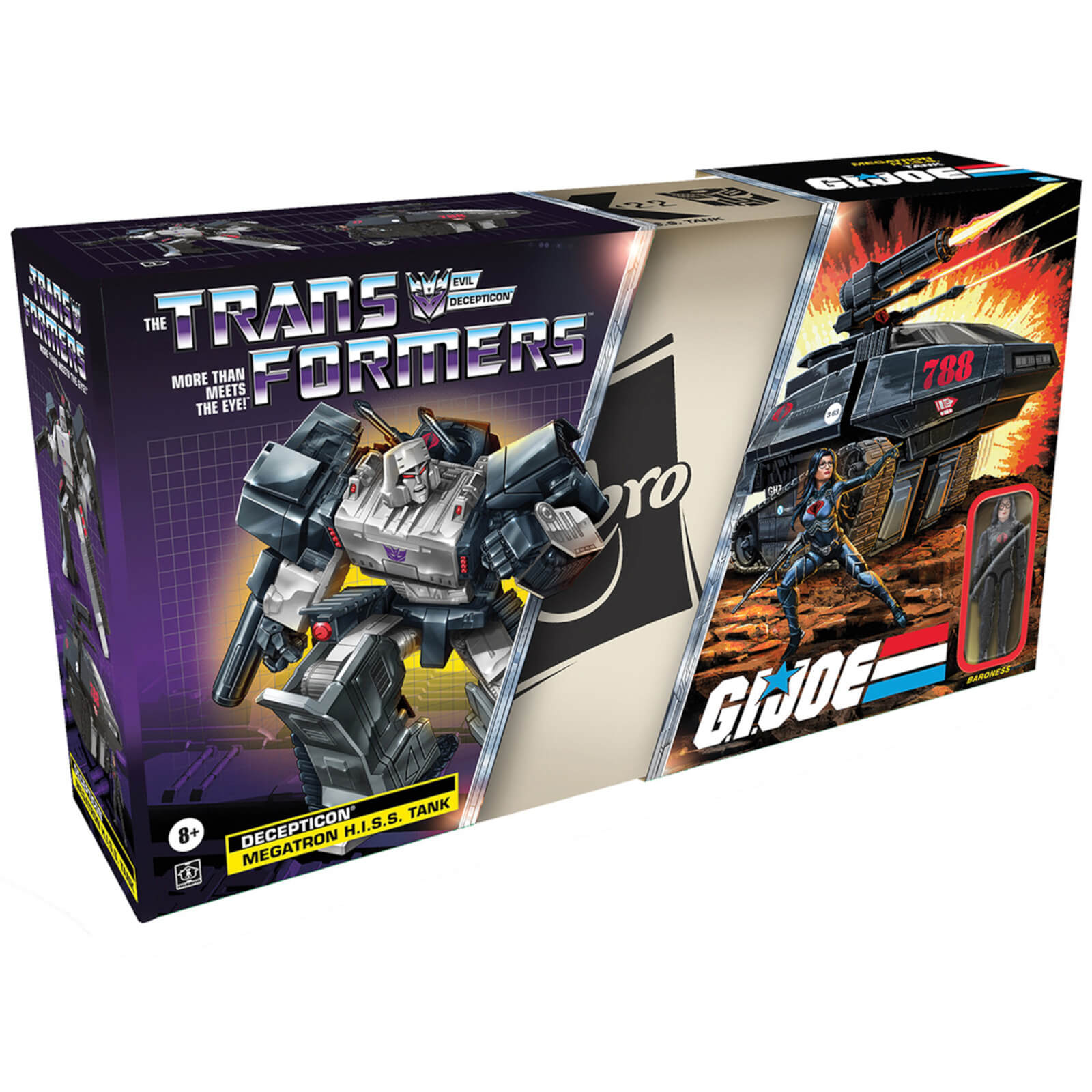 Photos - Action Figures / Transformers Hasbro Transformers Collaborative: G.I. Joe Mash-Up, Megatron H.I.S.S. Tank and Baroness Set F3983 