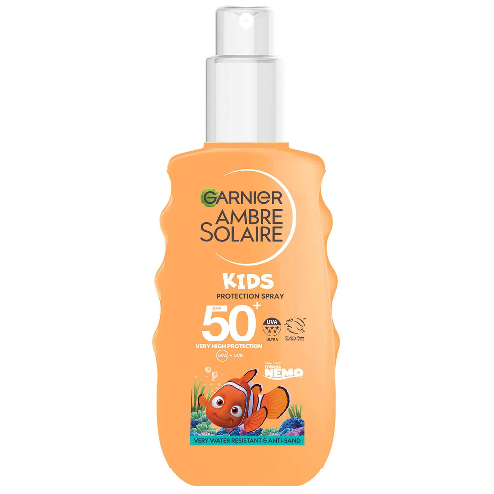 Image of Garnier Ambre Solaire Kids' SPF50+ Water and Sand Resistant Sun Cream Spray 150ml
