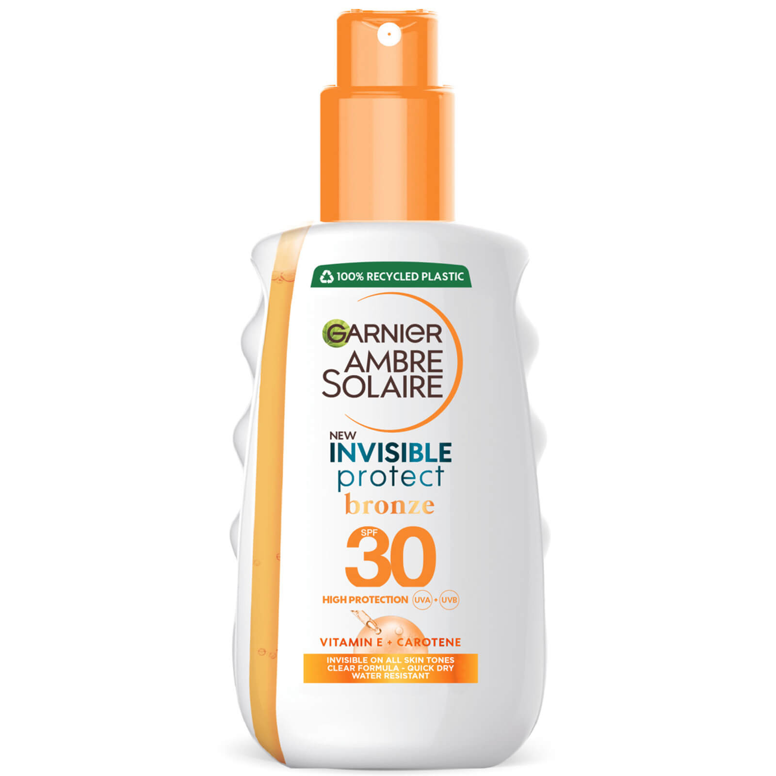 Garnier Ambre Solaire Invisible Protect Bronze Transparent SPF30  Sun Cream Spray 200ml
