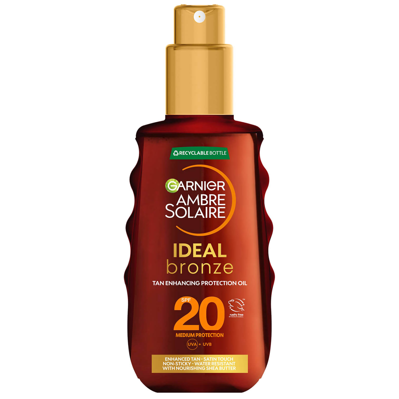 Photos - Sun Skin Care Garnier Ambre Solaire Ideal Bronze Protective Oil SPF20 Sun Cream Spray 15 