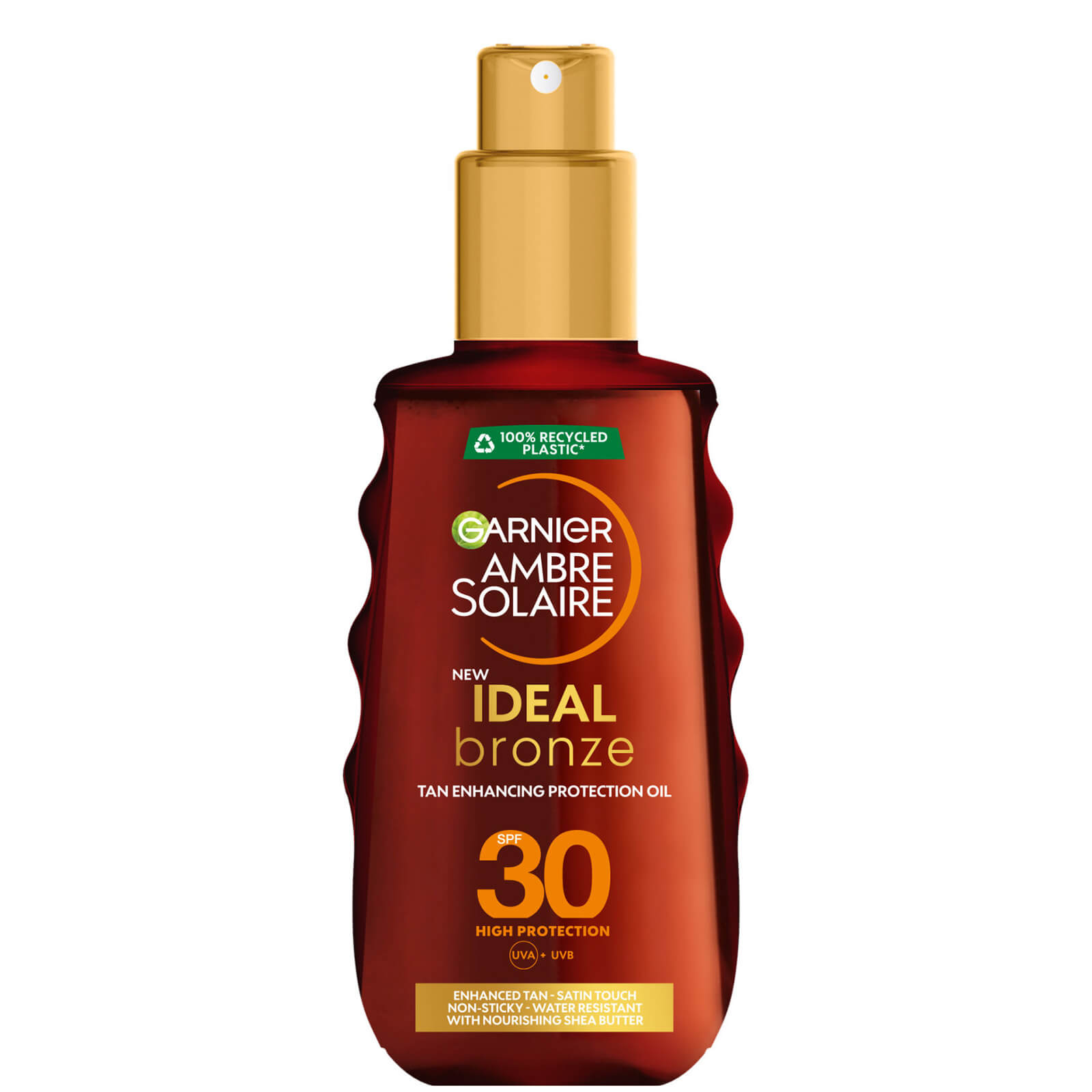 Garnier Ambre Solaire Ideal Bronze Protective Oil SPF30 Sun Cream Spray 150ml