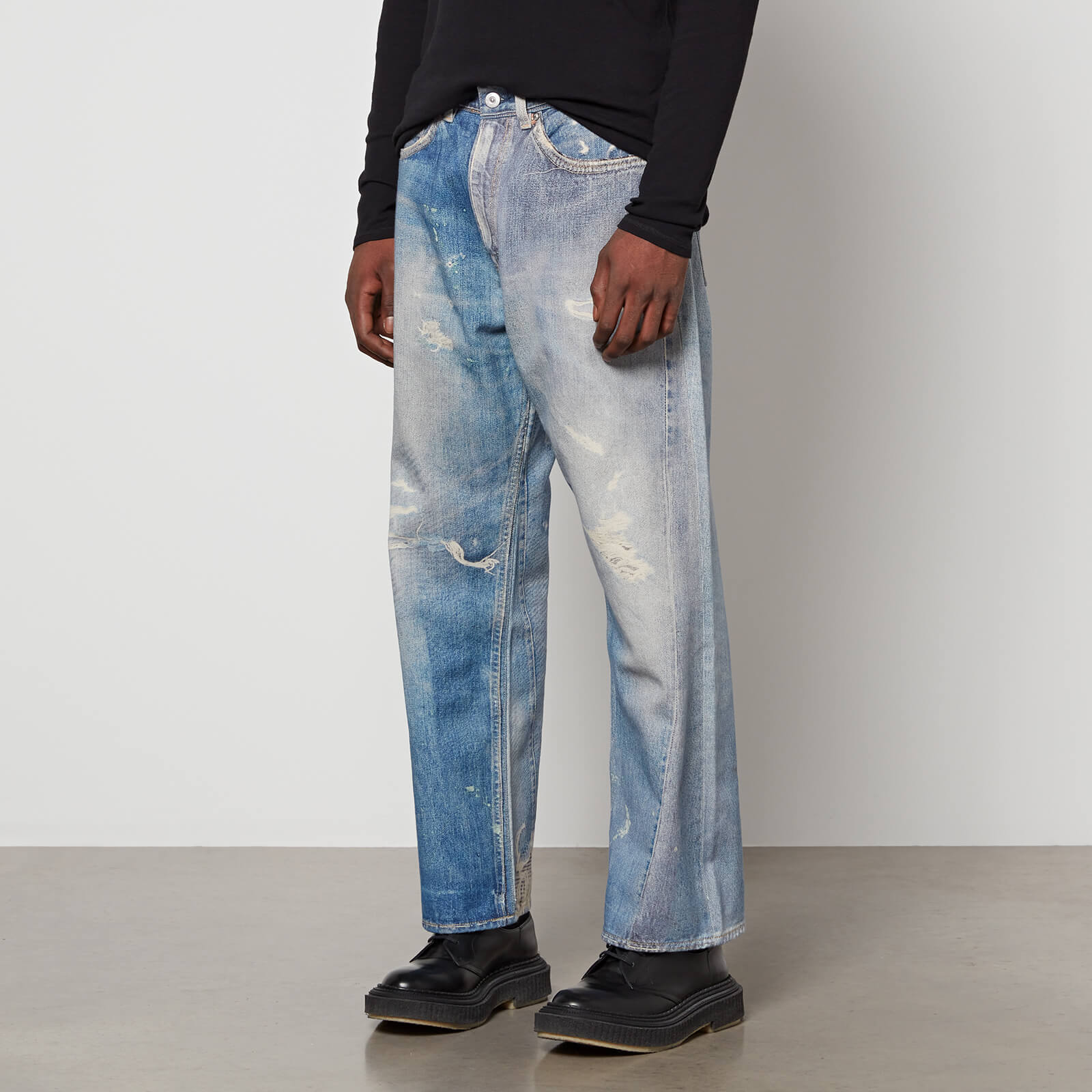 Our Legacy Third Cut Distressed Denim Wide-Leg Jeans - W30/L32