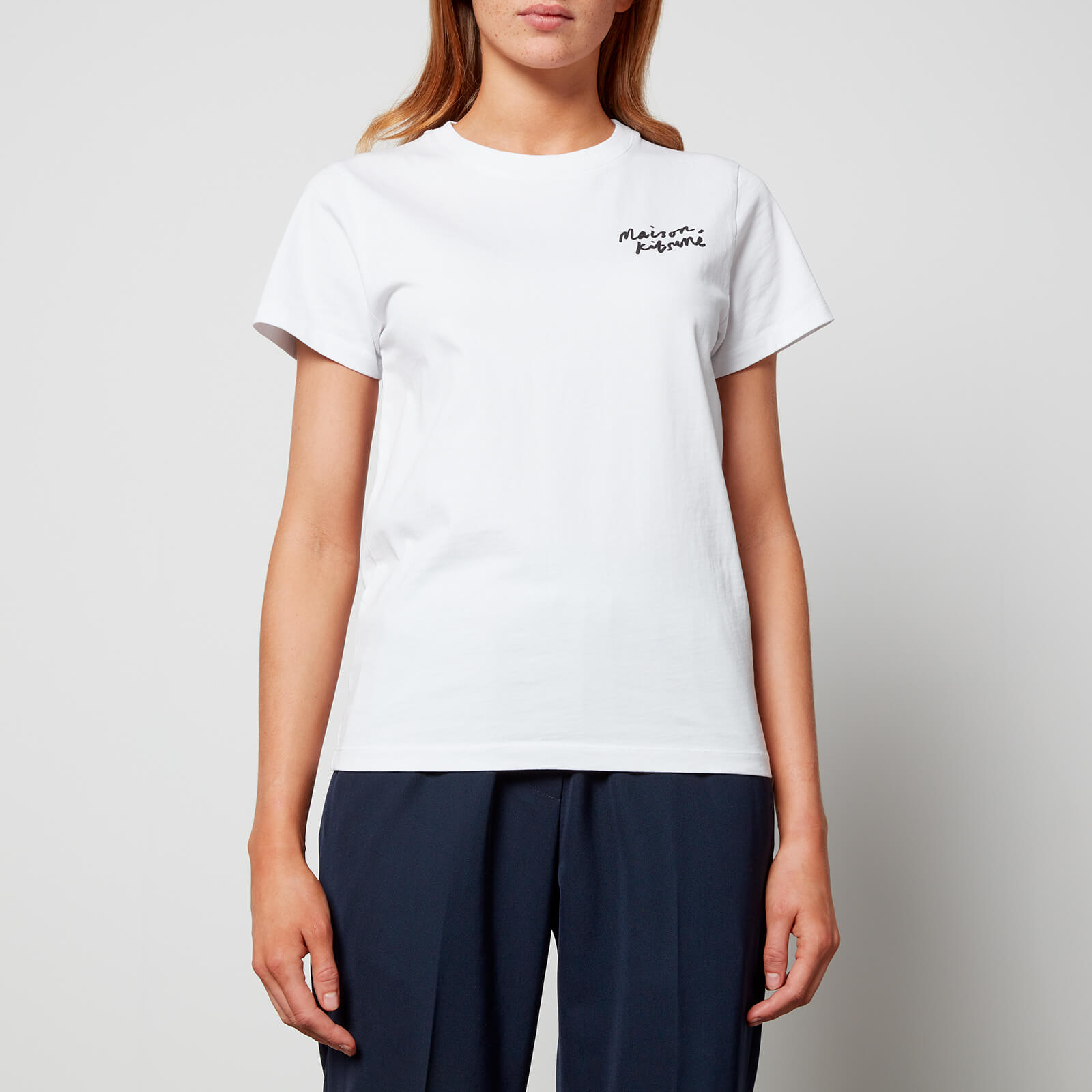 Maison Kitsuné Women's Mini Handwriting Classic T-Shirt - White - XS