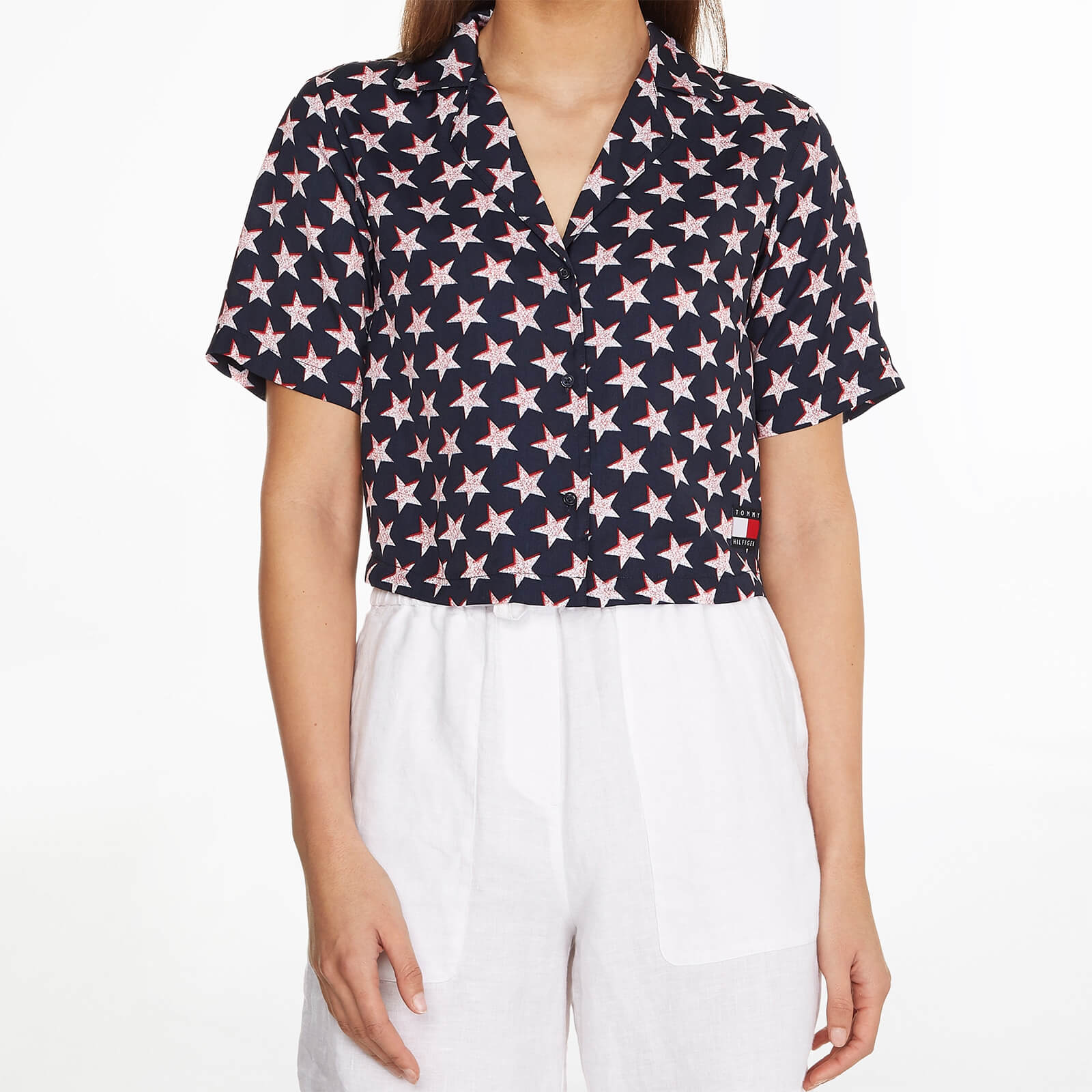 Tommy Hilfiger Women's Star Lace PJ Shirt - Offset Star - M
