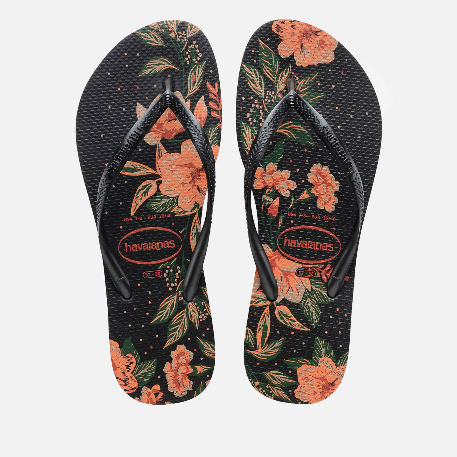 Havaianas Women's Slim Organic Flip Flops - Black/Dark Grey/Dark Grey - Uk 3/4