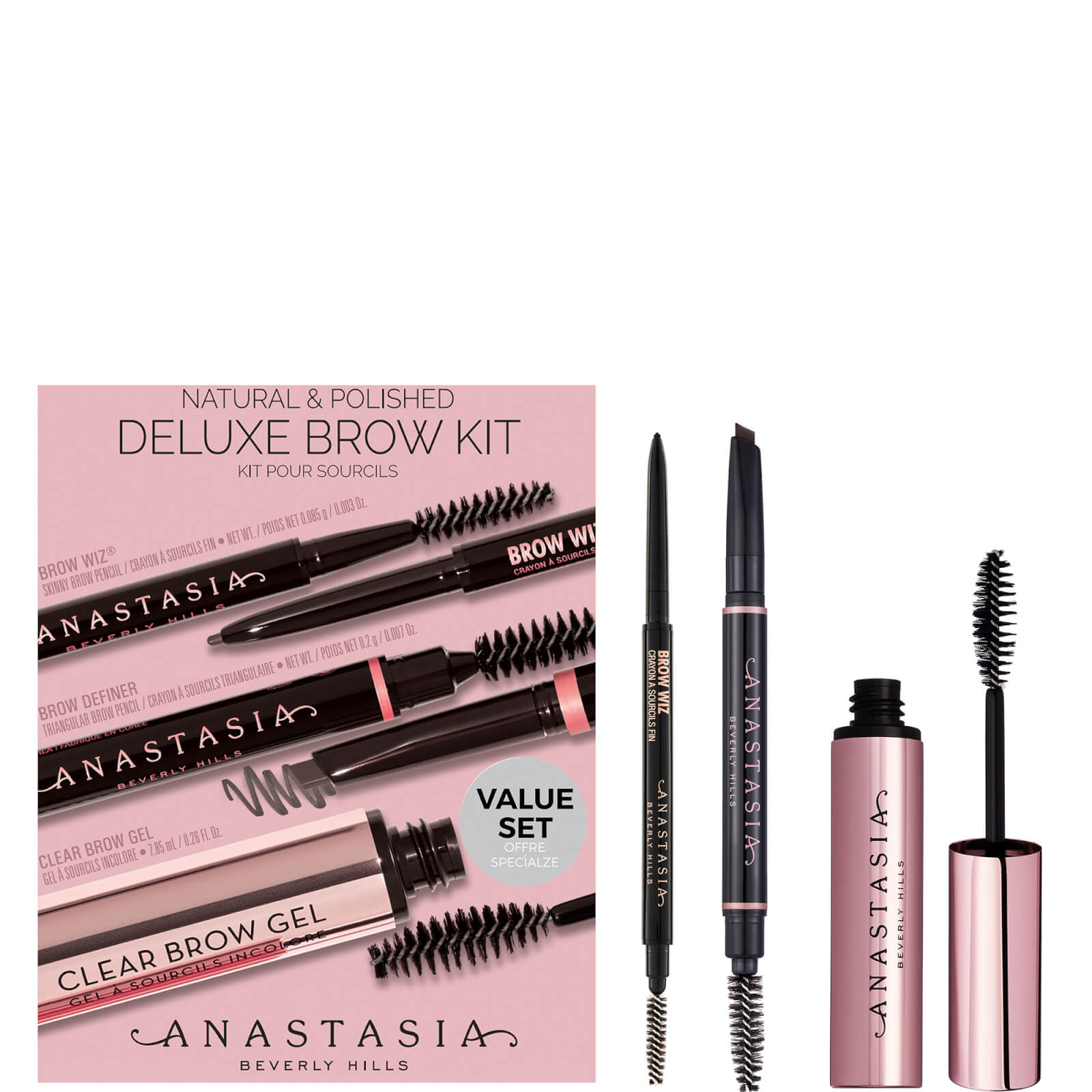 Anastasia Beverly Hills Natural and Polished Deluxe Kit (Various Colours) - Dark Brown
