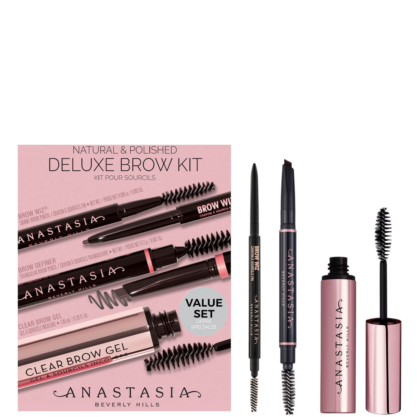 Anastasia Beverly Hills Natural and Polished Deluxe Kit (Various Colours) - Ebony