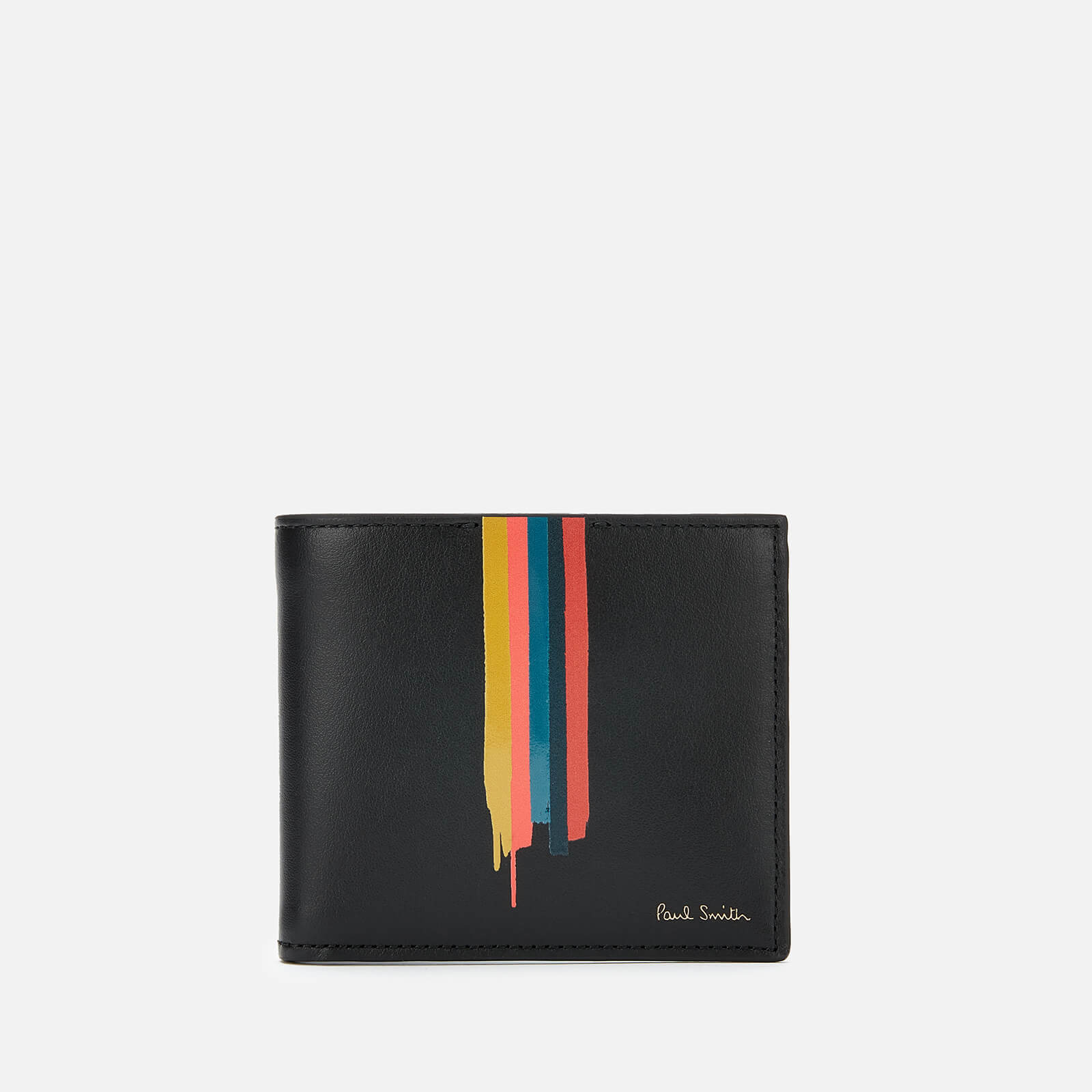 PS Paul Smith Men's Paint Stripe Bifold Wallet - Black