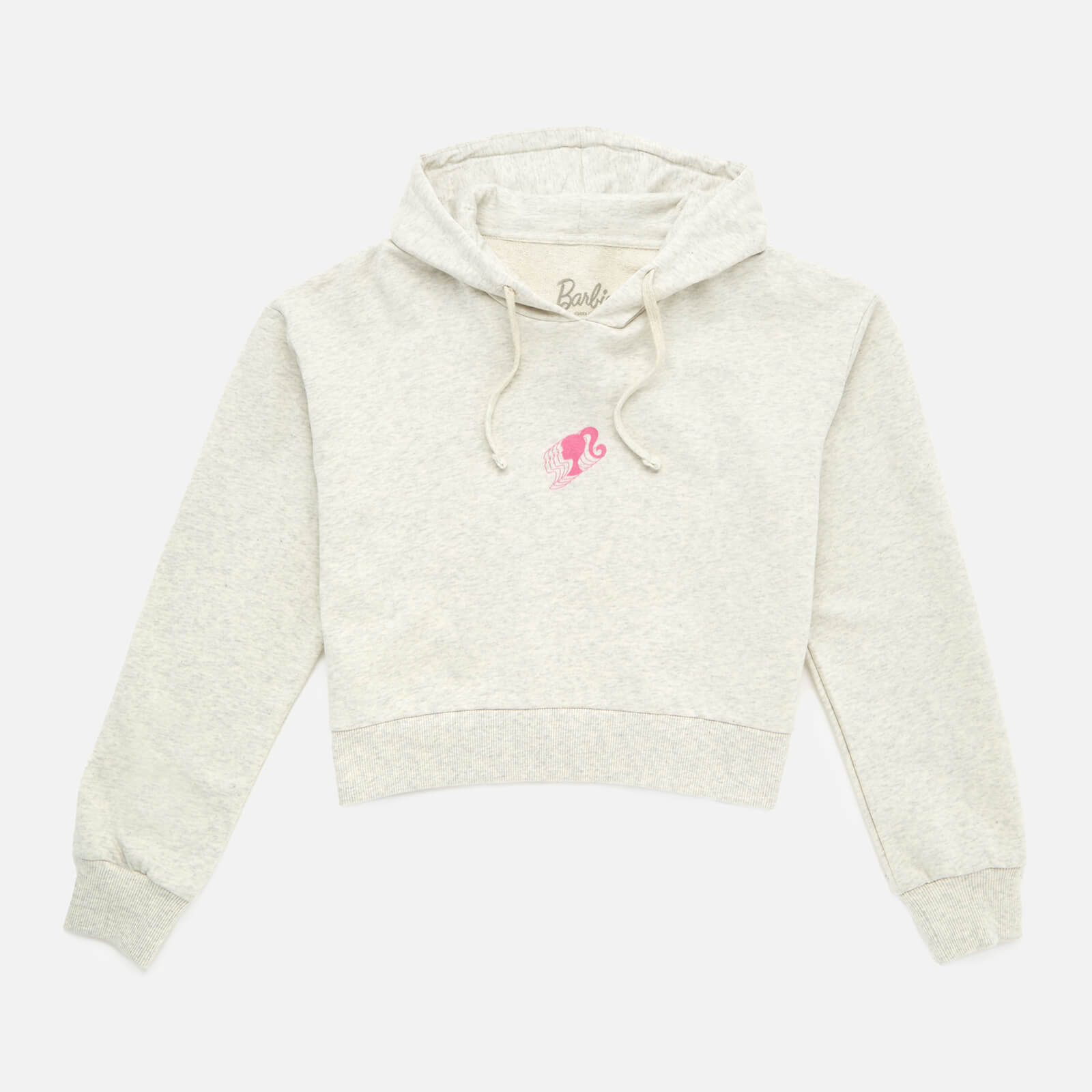 Barbie 1959 Women’s Cropped Hoodie – Ecru Marl – XS – Ecru marl
