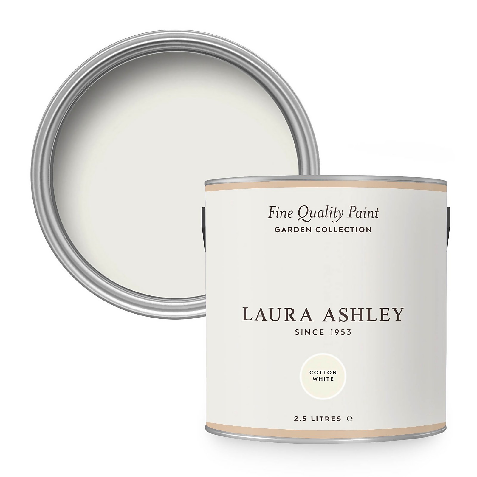 Photo of Laura Ashley Eggshell Garden Paint Cotton White - 2.5l