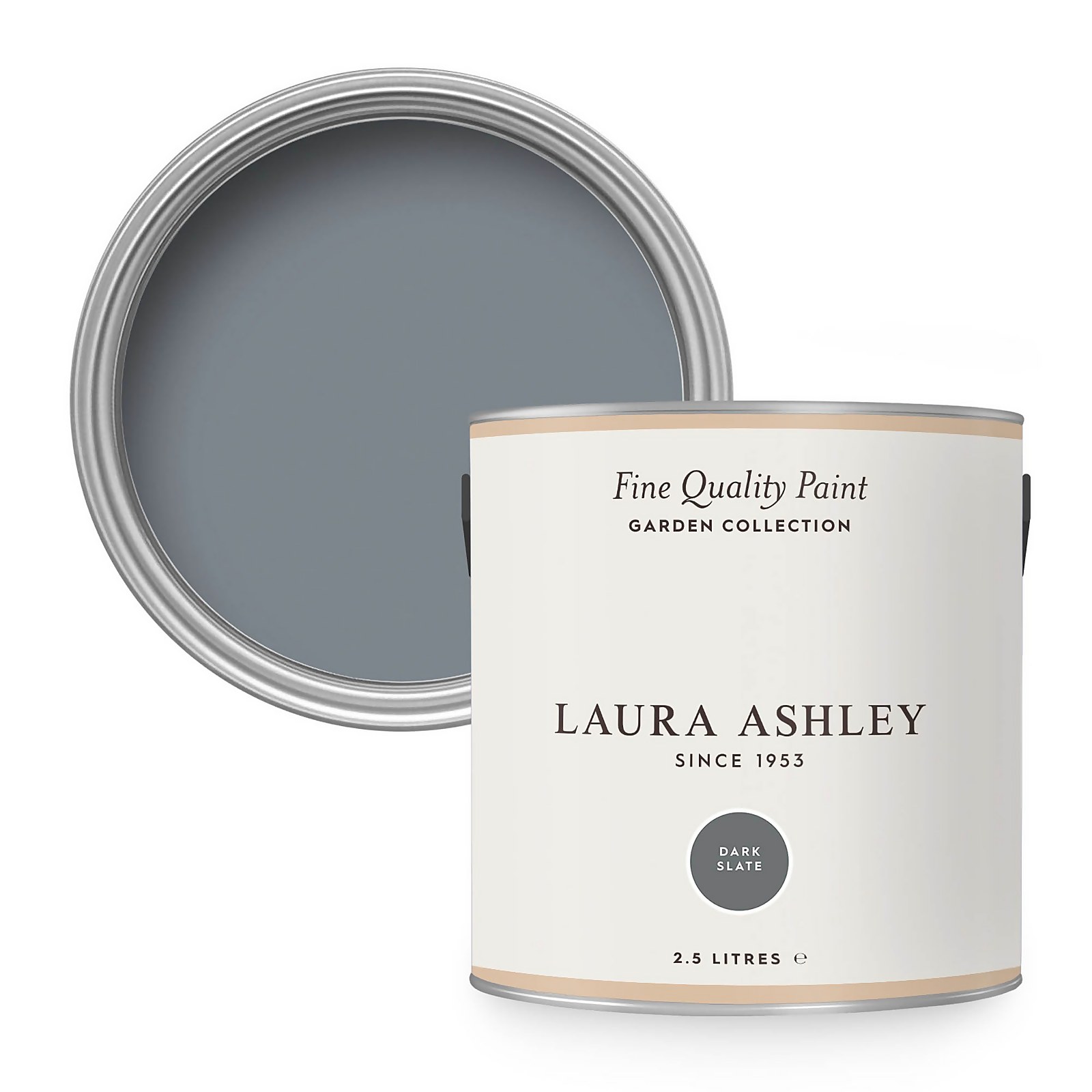 Photo of Laura Ashley Eggshell Garden Paint Dark Slate - 2.5l