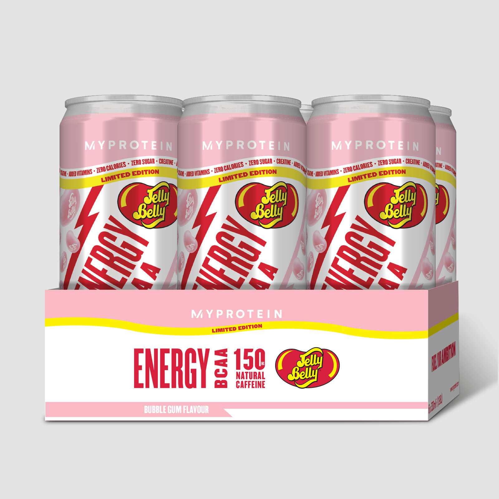 Boisson énergétique aux BCAA – Jelly Belly® - 6 x 330ml - Bubble Gum
