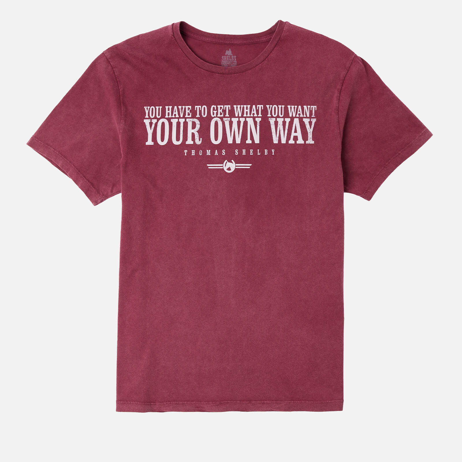 

T-Shirt Peaky Blinders You Have To Get What You Want Your Own Way Homme - Burgundy Acid Wash - L - Burgundy Acid Wash