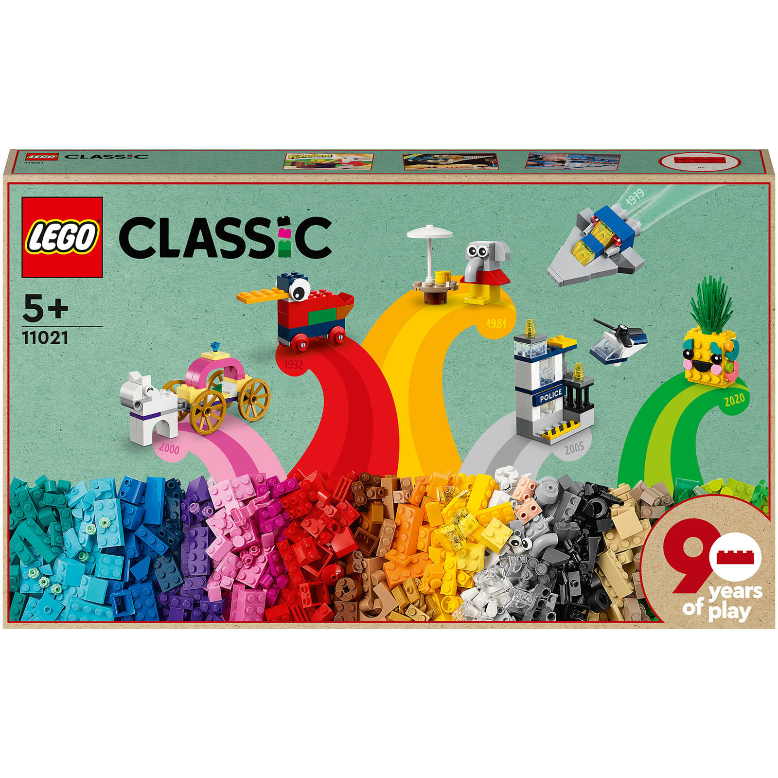 LEGO Classic: 90 Years of Play Bricks Iconic Models Set (11021)