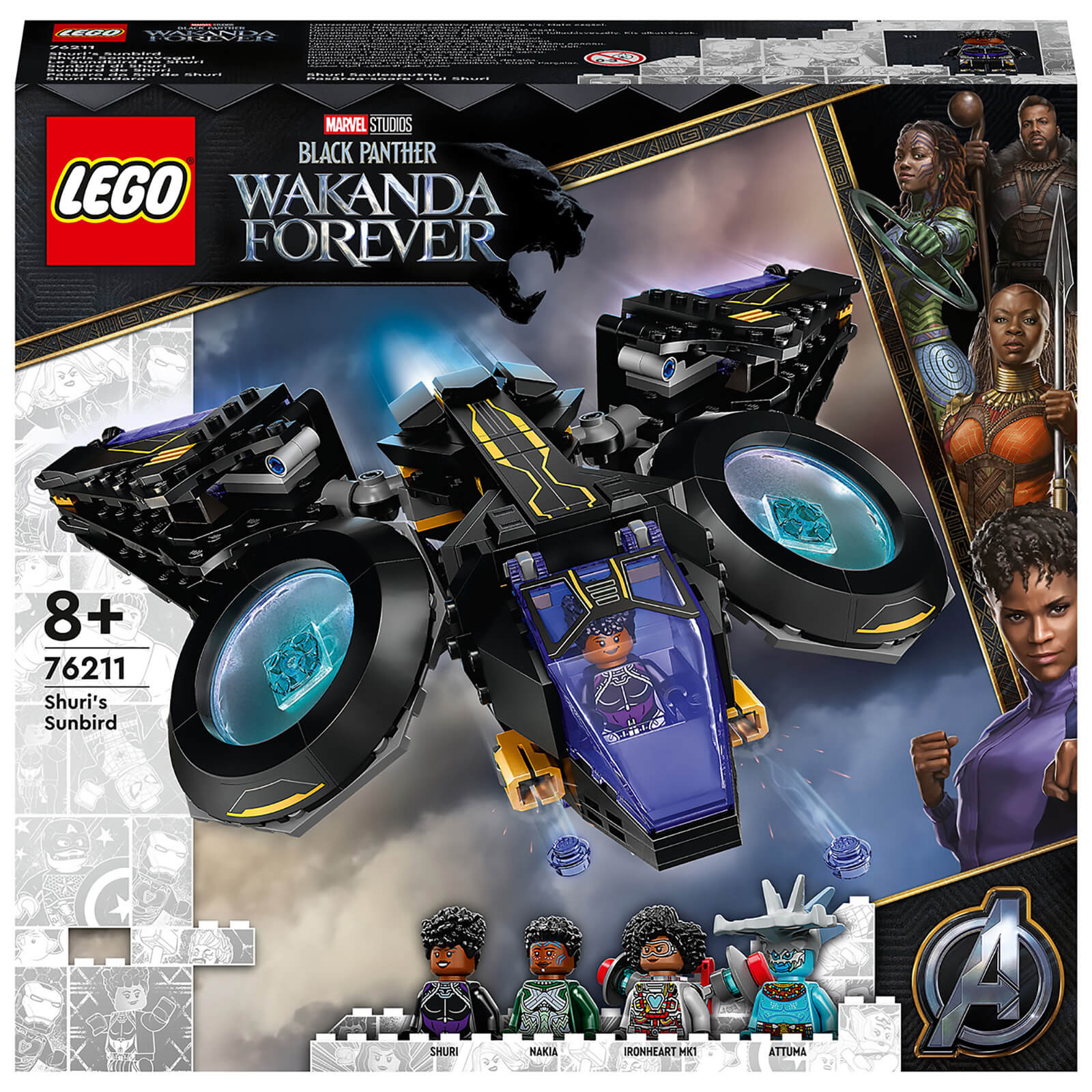 LEGO Marvel Shuri's Sunbird Black Panther Building Toy (76211)