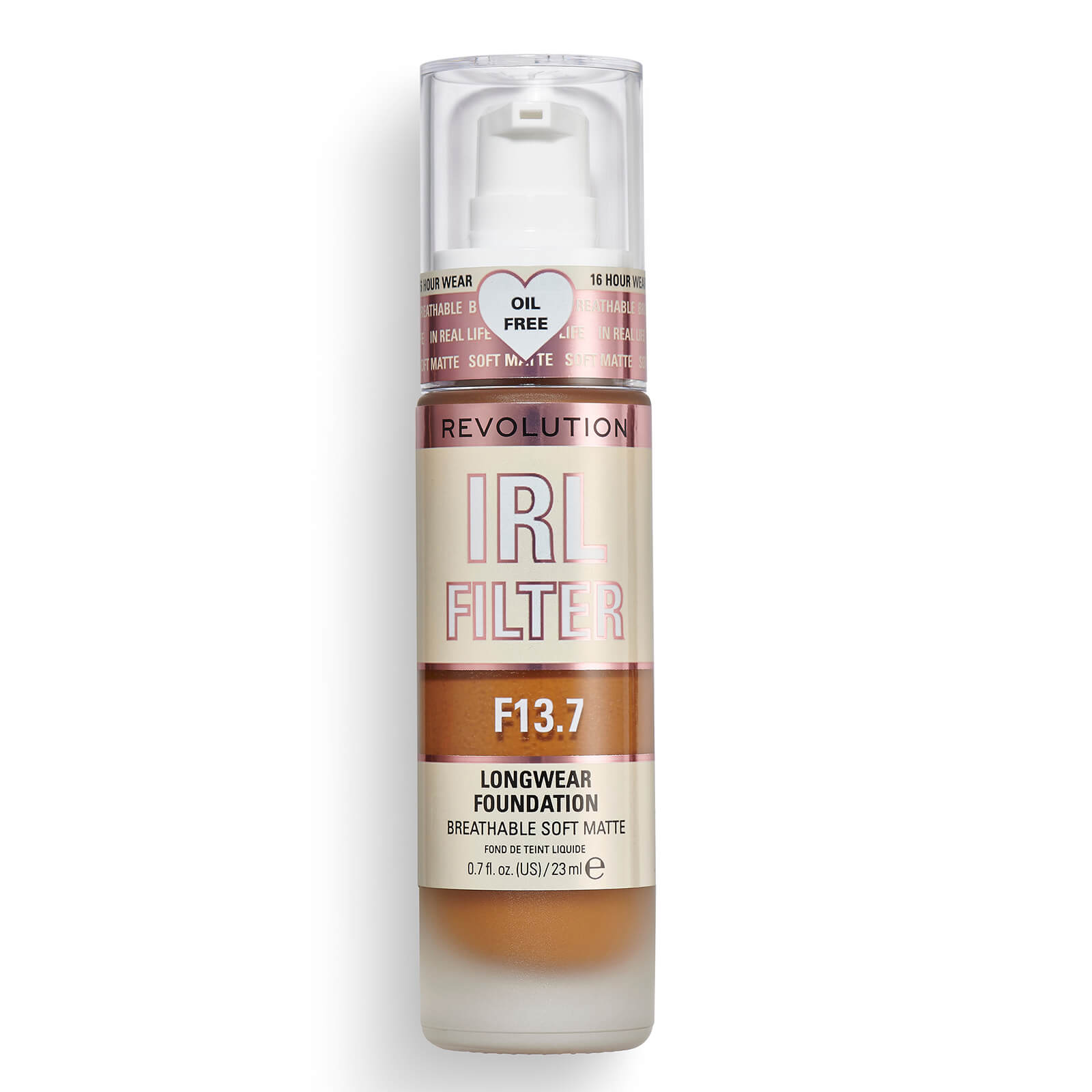 Makeup Revolution IRL Filter Longwear Foundation 23ml (Various Shades) - F13.7