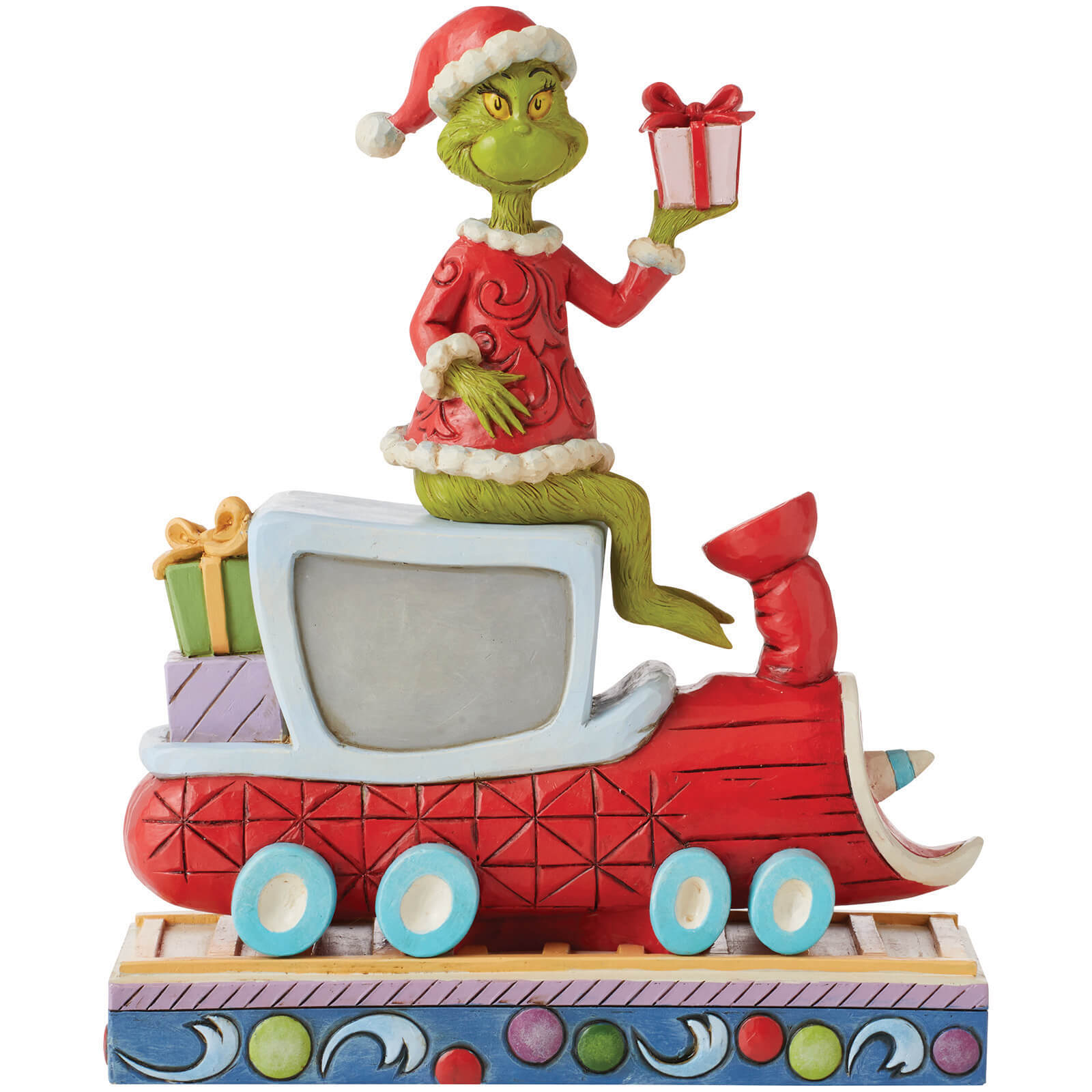 The Grinch Dr.Seuss by Jim Shore Grinch on Train Figurine