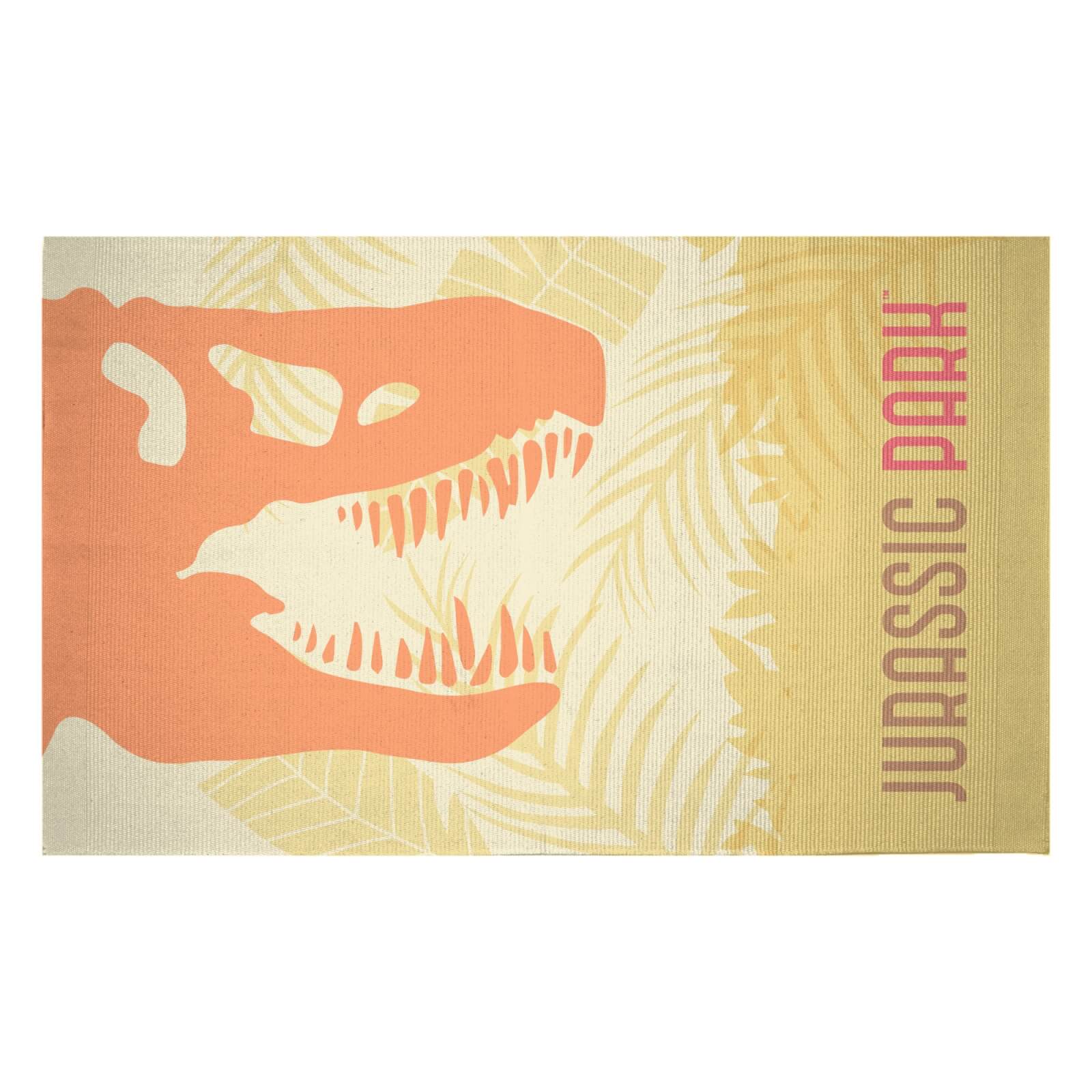 Decorsome x Jurassic Park Evergreen Dino Head Woven Rug - Small