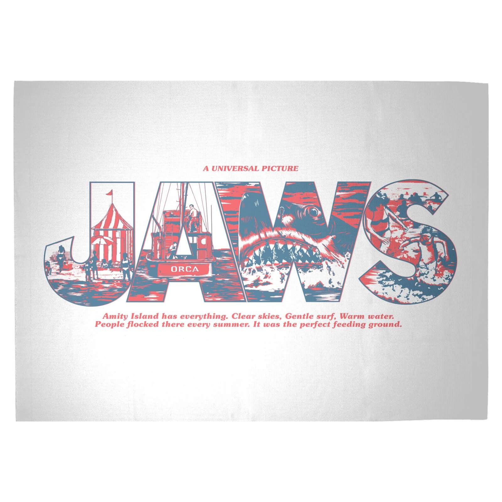 Decorsome x Jaws Text Illustration Woven Rug - Large