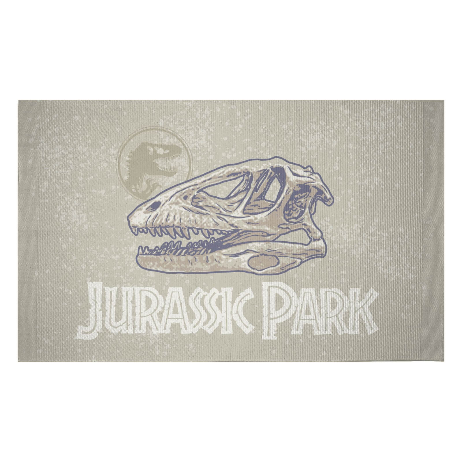 Decorsome x Jurassic Park Evergreen Fossil Head Woven Rug - Small