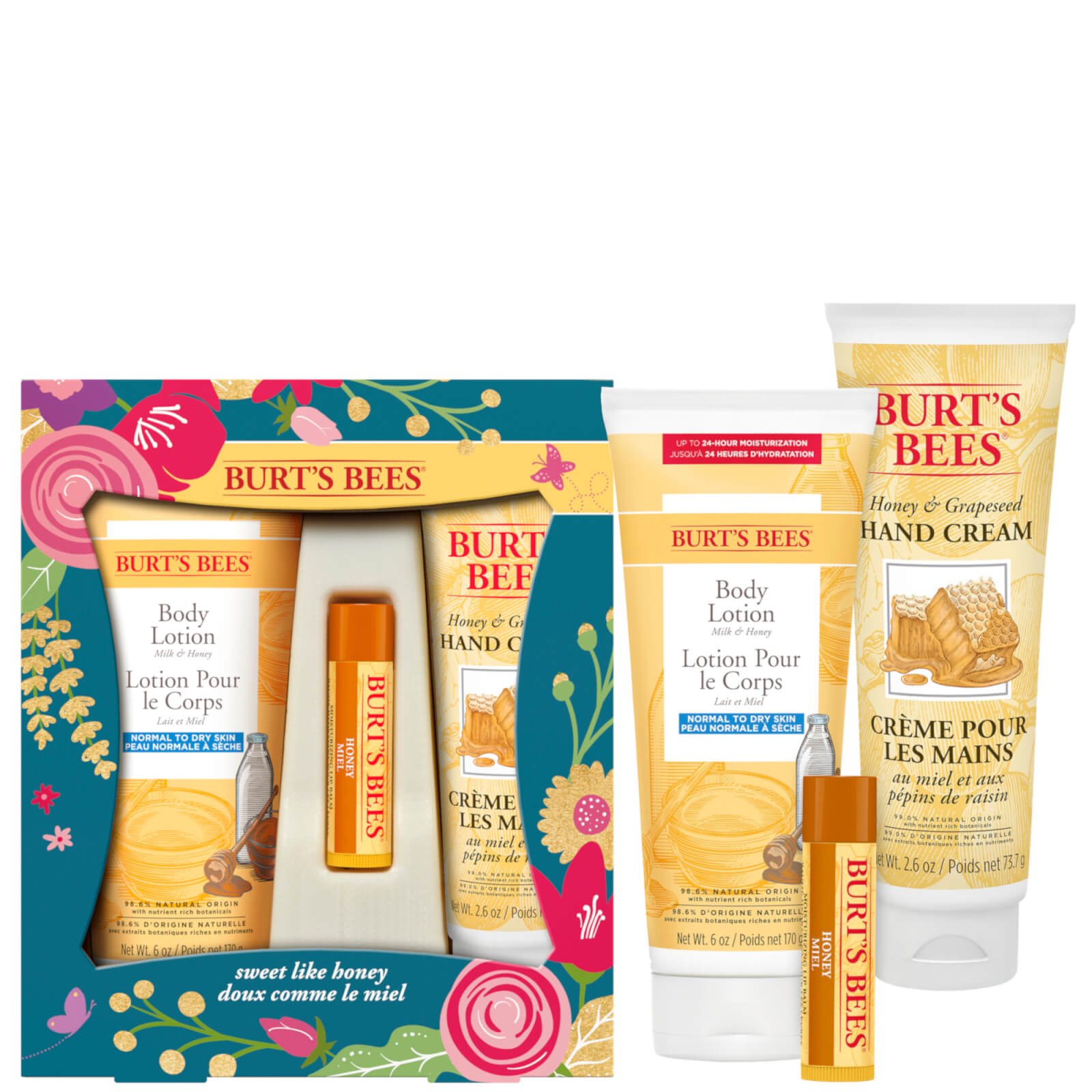 

Coffret Cadeau pour les Mains, les Lèvres et le Corps - Doux comme du Miel
