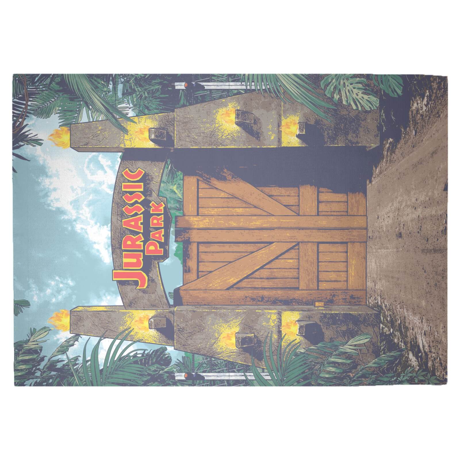 Decorsome x Jurassic Park Evergreen Gates Woven Rug - Large