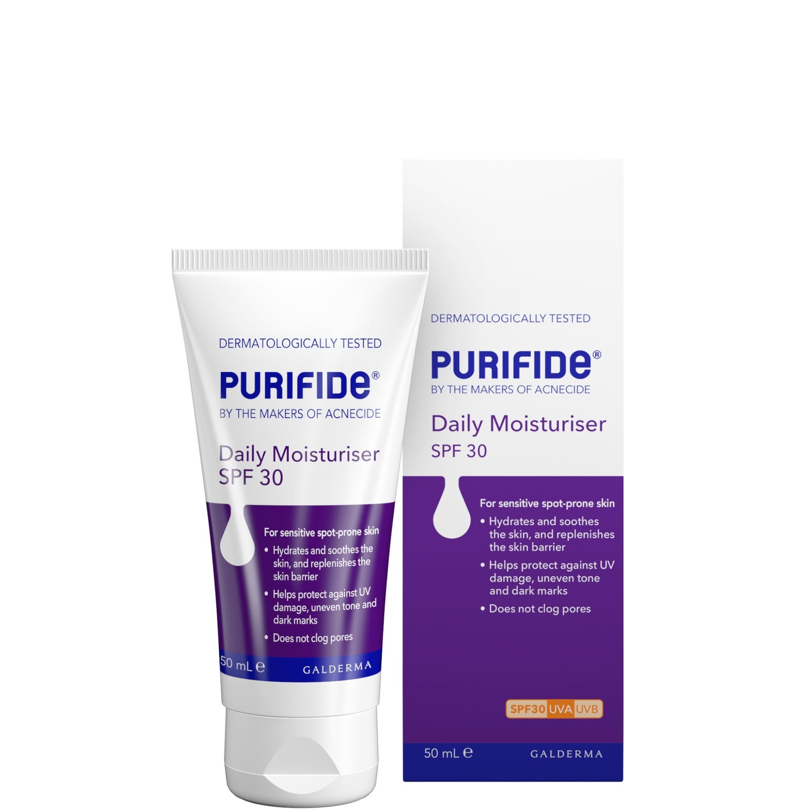 Acnecide Purifide By Daily Moisturiser Spf30 Cream 50Ml - Image 1