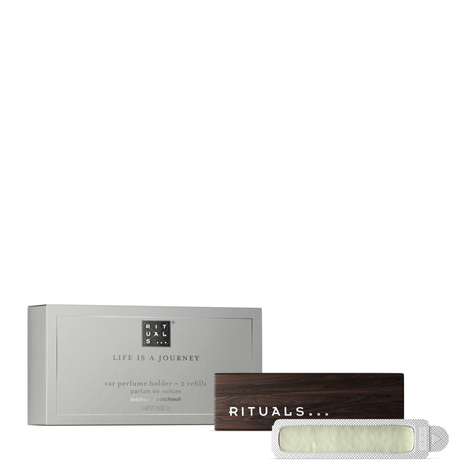 Rituals Sport Collection Leather & Patchouli Car Perfume 2 X 3g In White