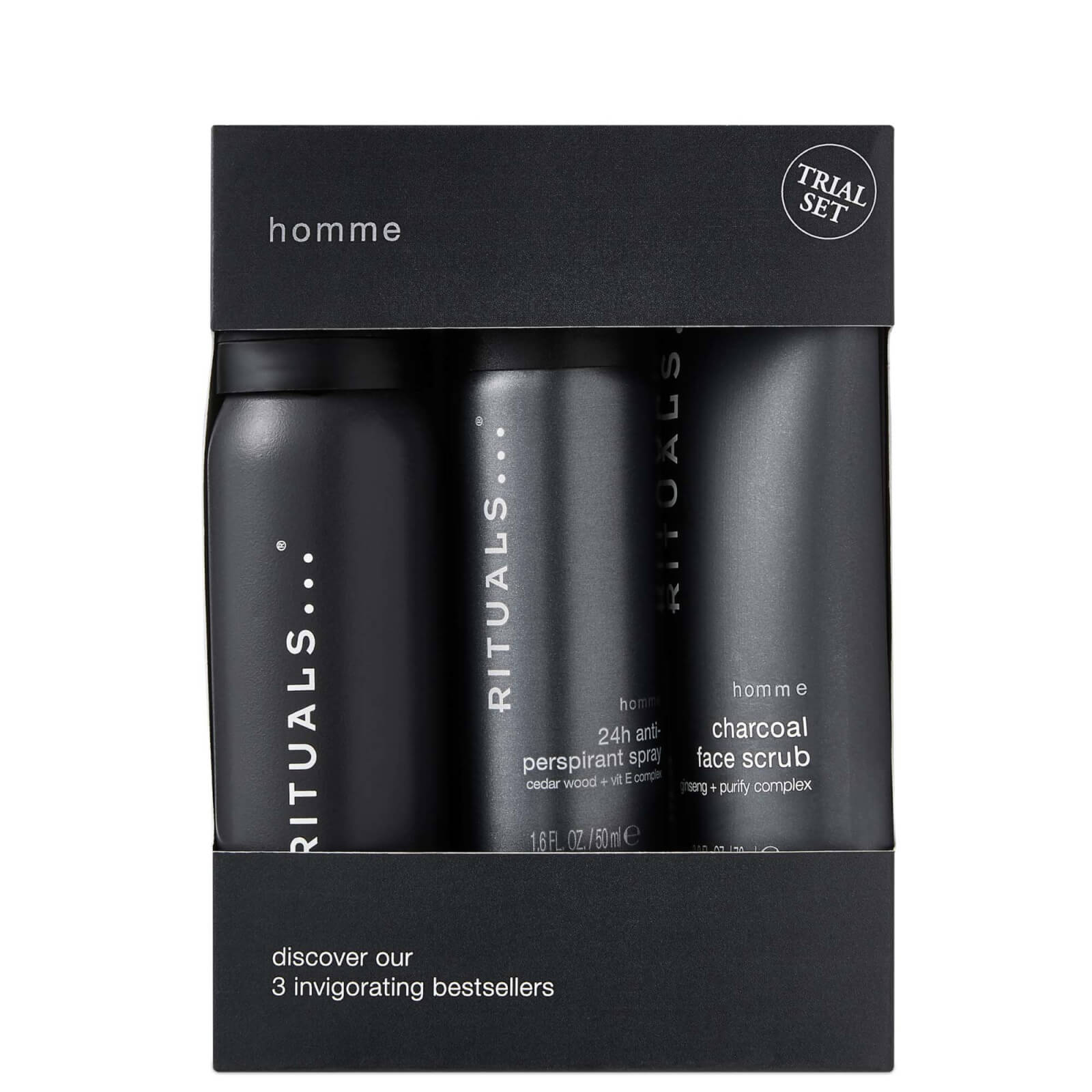Image of Rituals Homme Collection Cedar Wood and Vitamin E Complex Mini Bath and Body Gift Set