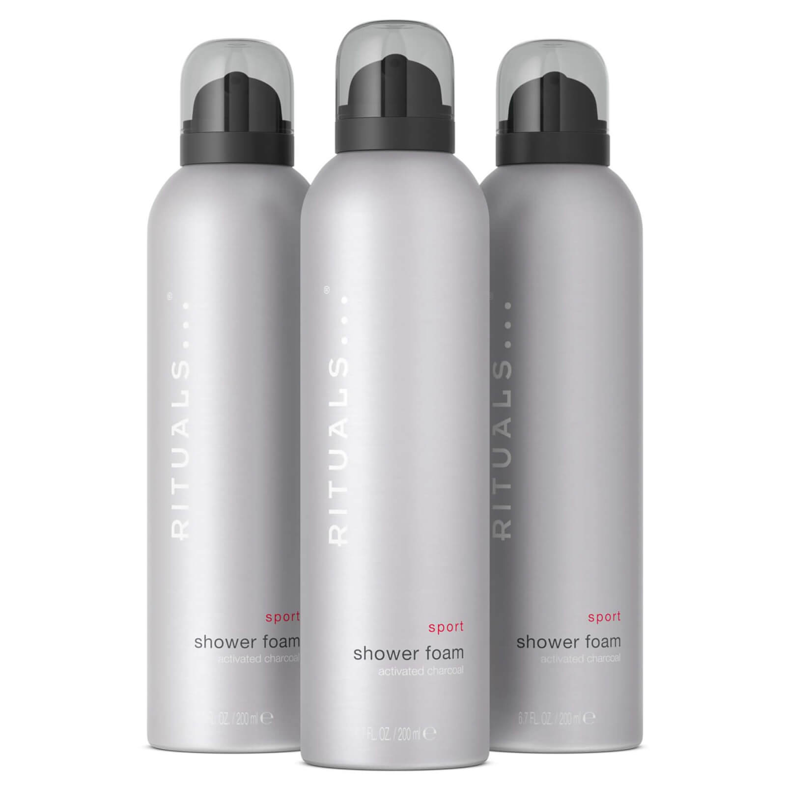 Image of Rituals Sport Collection Refreshing Activated Charcoal Foaming Body Wash Value Pack 3x200ml051