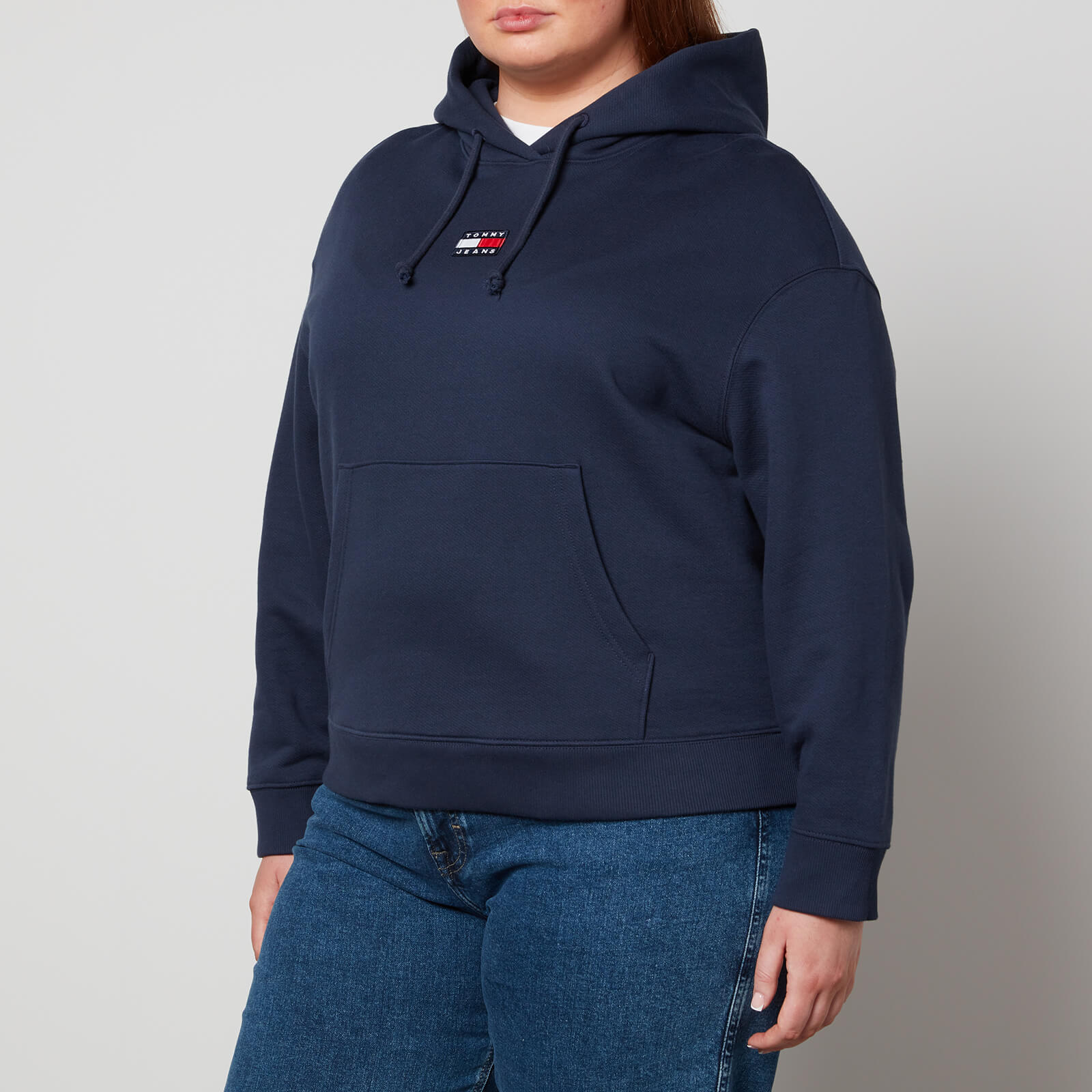Tommy Jeans Curve Logo-appliqued Cotton-Jersey Hoodie