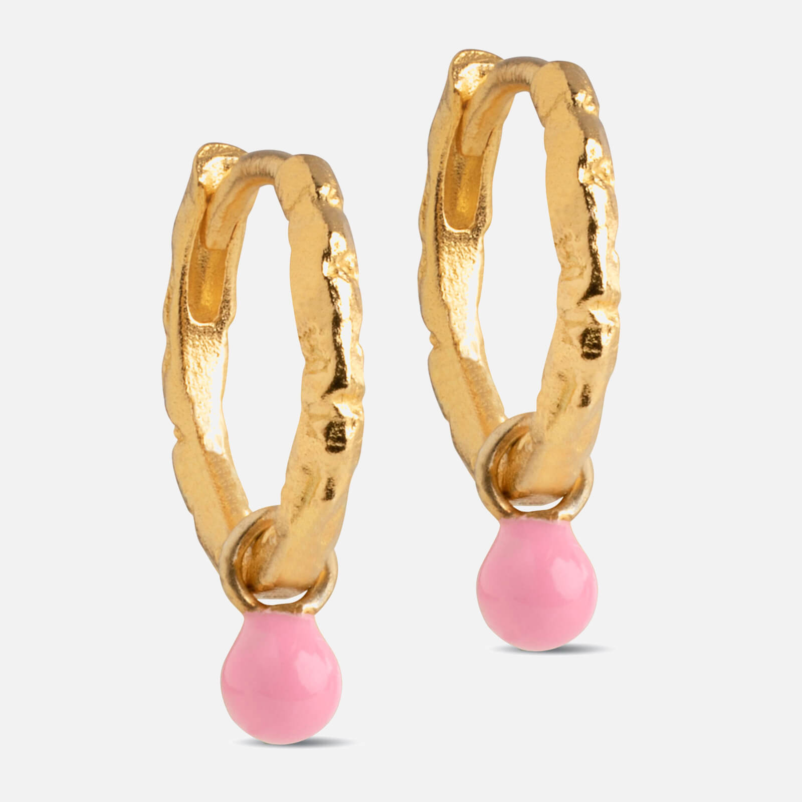 Enamel Copenhagen Women's Belle Hoop Earrings - Light Pink