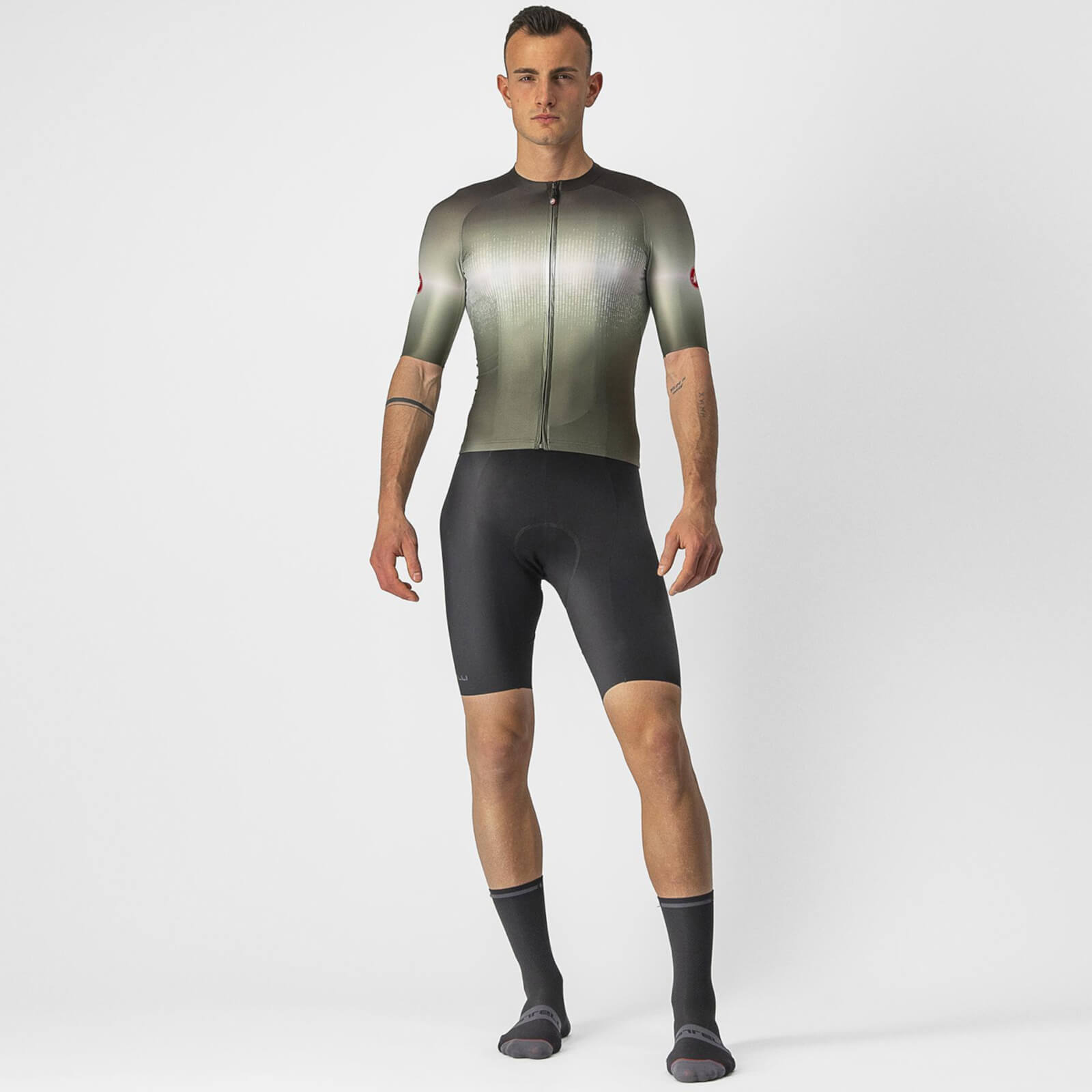 Castelli Aero Race 6.0 Jersey - M - Military Green/Light Black