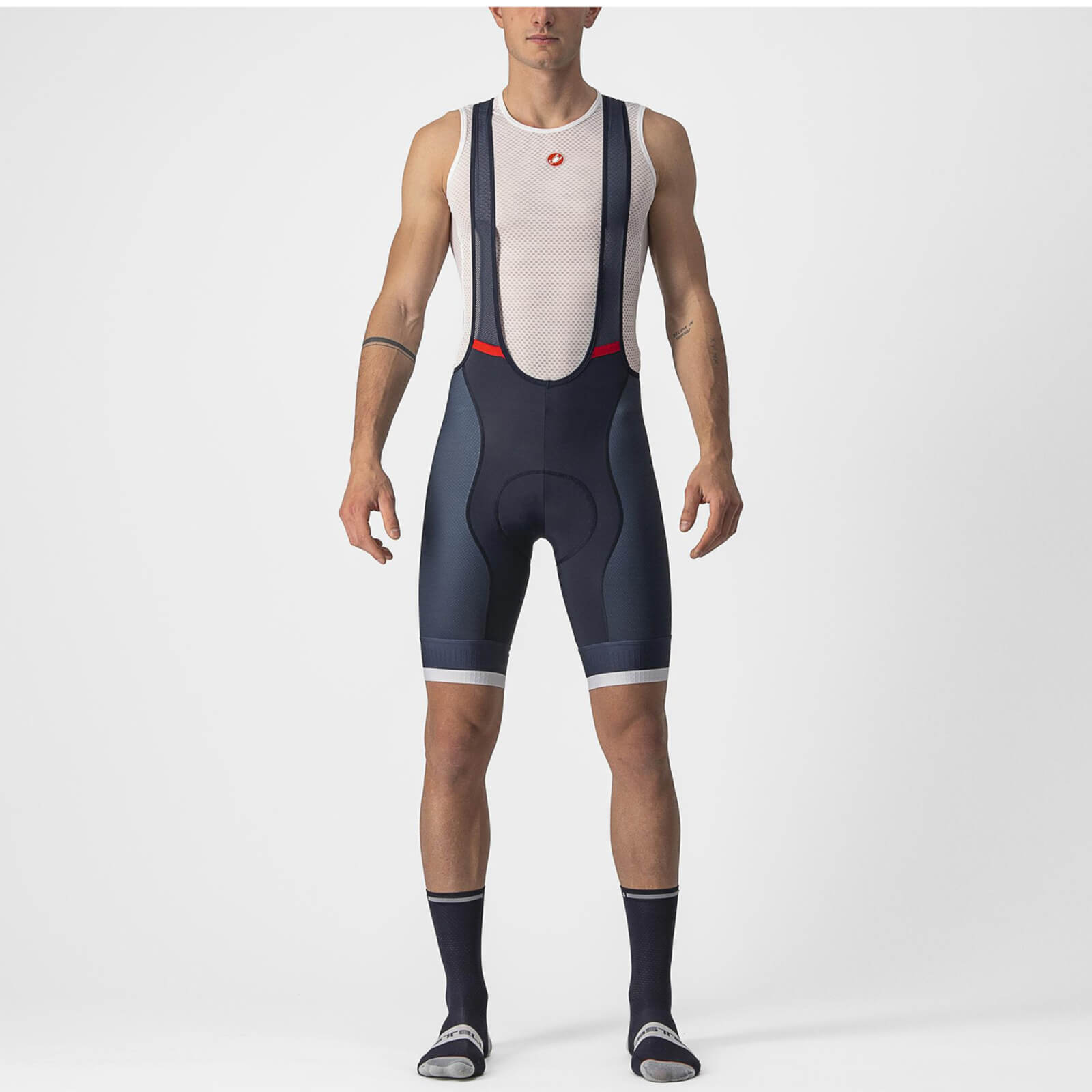 Castelli Competizione Kit Bib Shorts - M - Savile Blue/Silver Gray