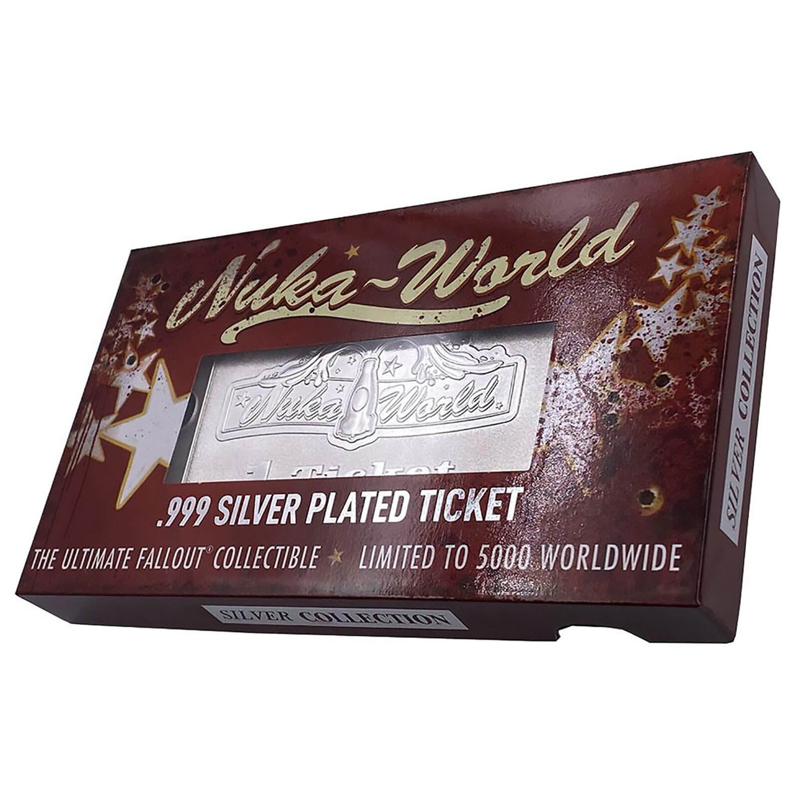 Fanattik Fallout Nuka World Limited Edition .999 Silver Plated Ticket