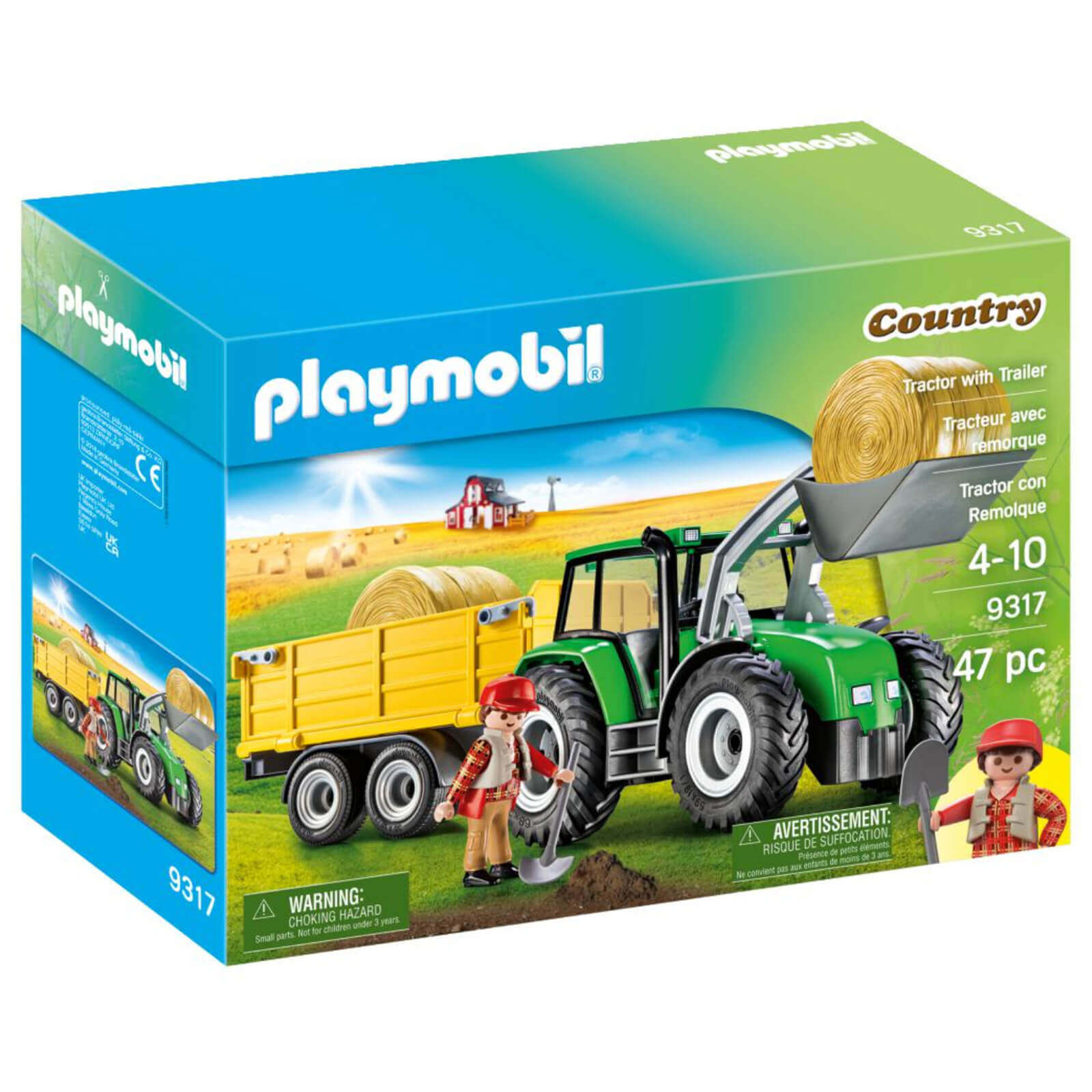 Playmobil Tractor With Trailer (9317)