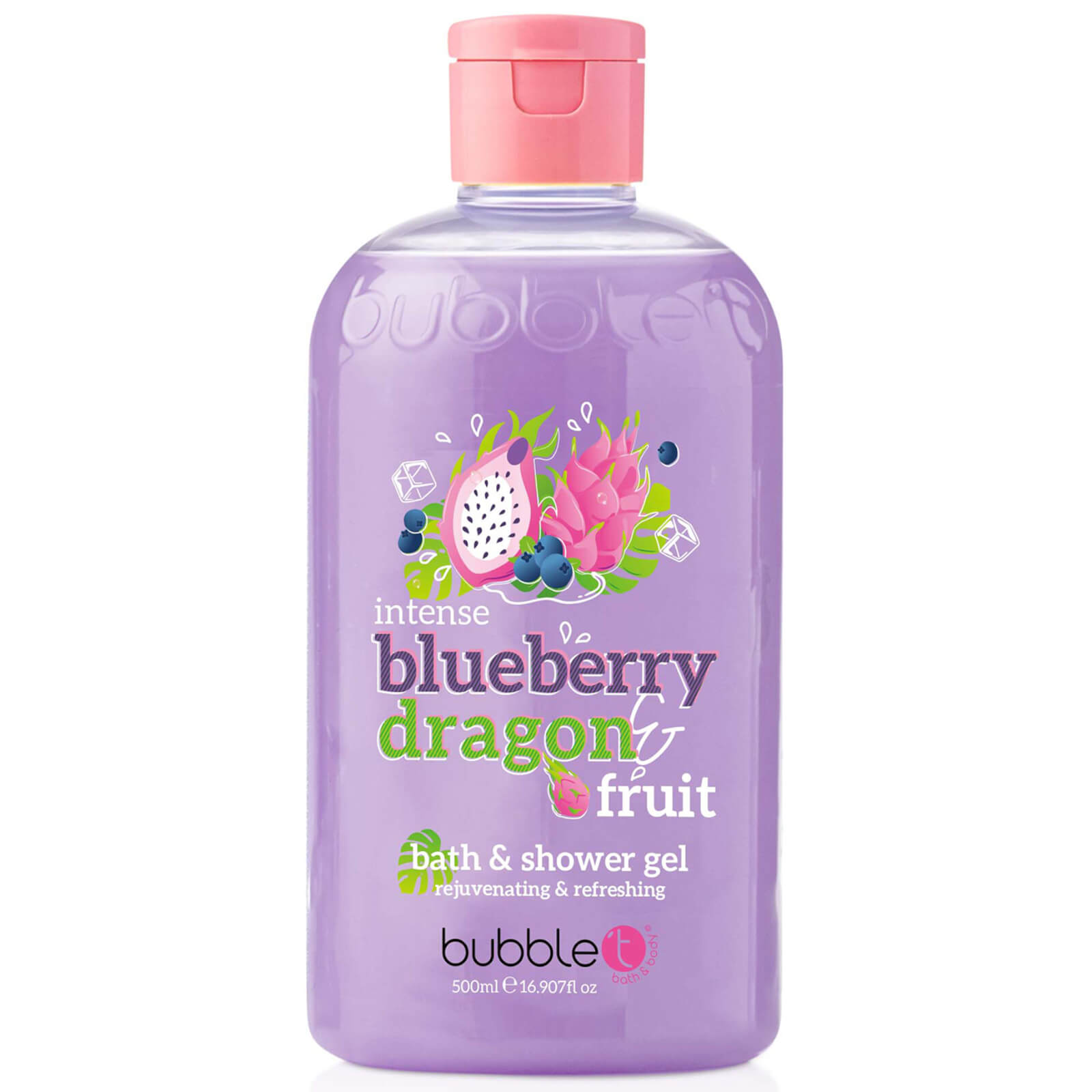 Bubble T Cosmetics Blueberry and Dragon Fruit Smoothie Bath and Shower Gel 500ml