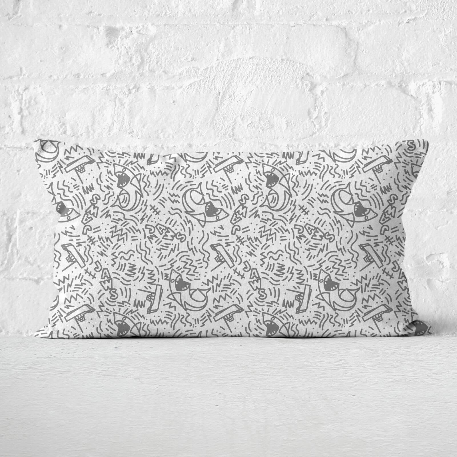 

Jaws Doodles Rectangular Cushion - 30x50cm - Soft Touch