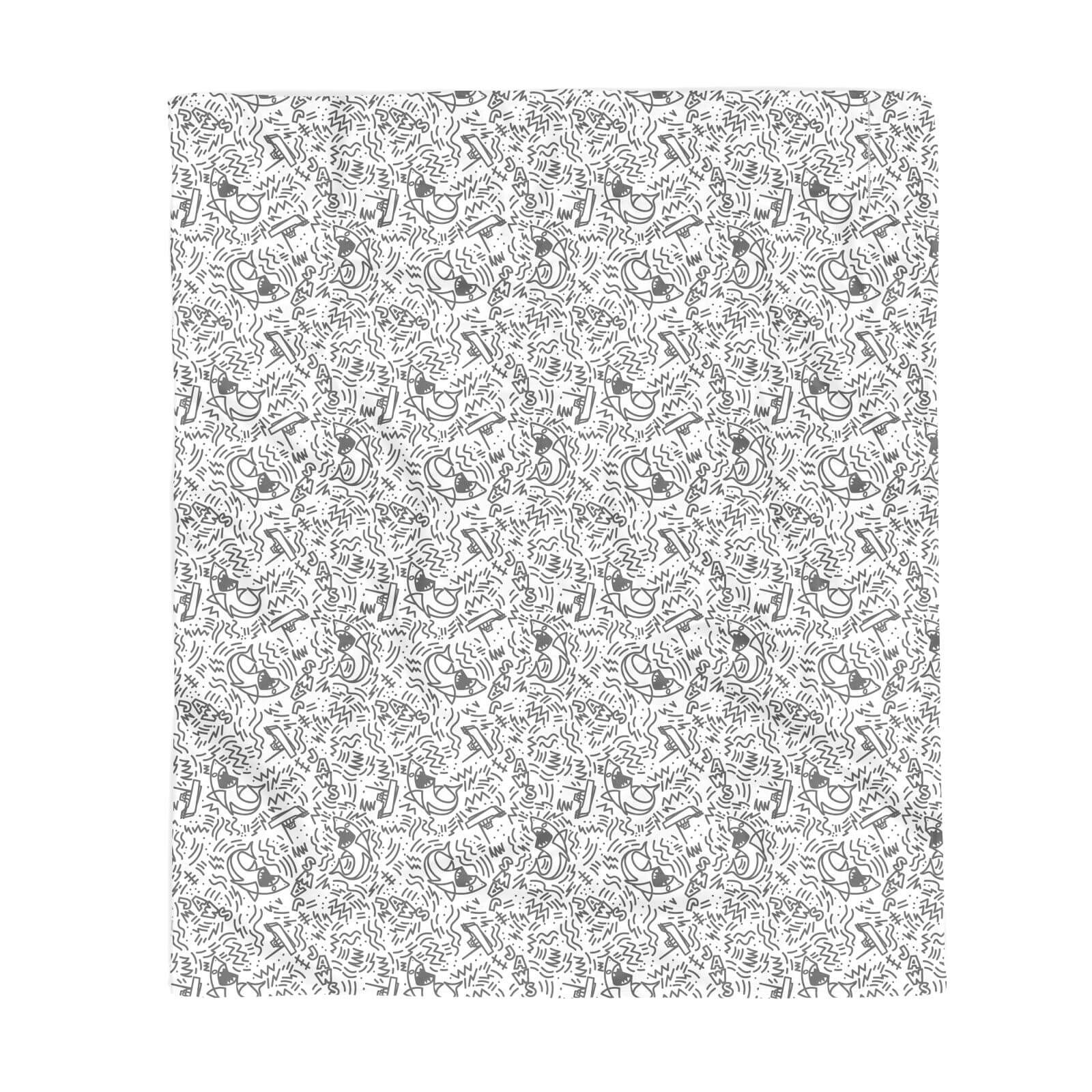 

Jaws Doodles Fleece Blanket - S