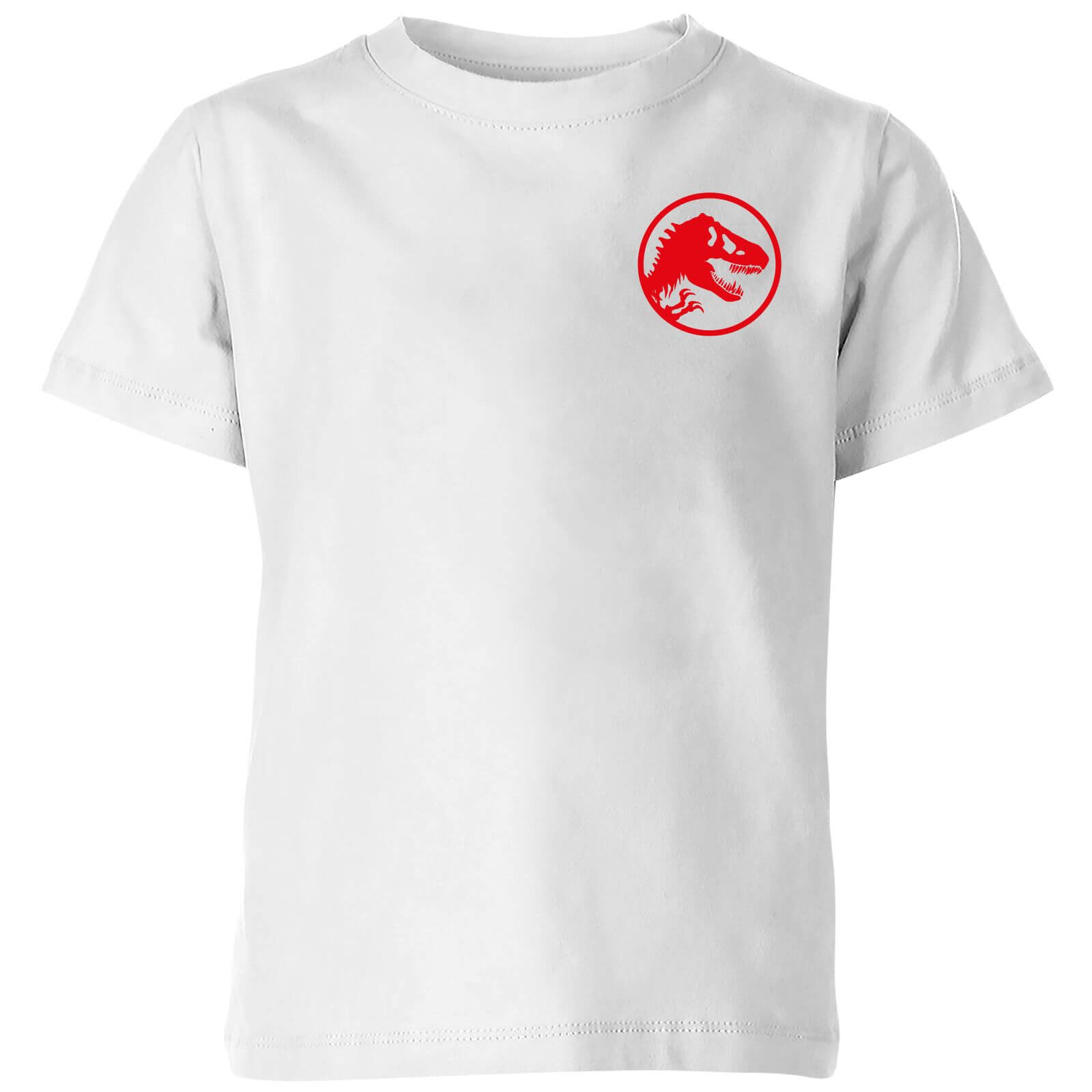 

Jurassic Park Red Logo Embroidered Kids' T-Shirt - White - 5-6 ans