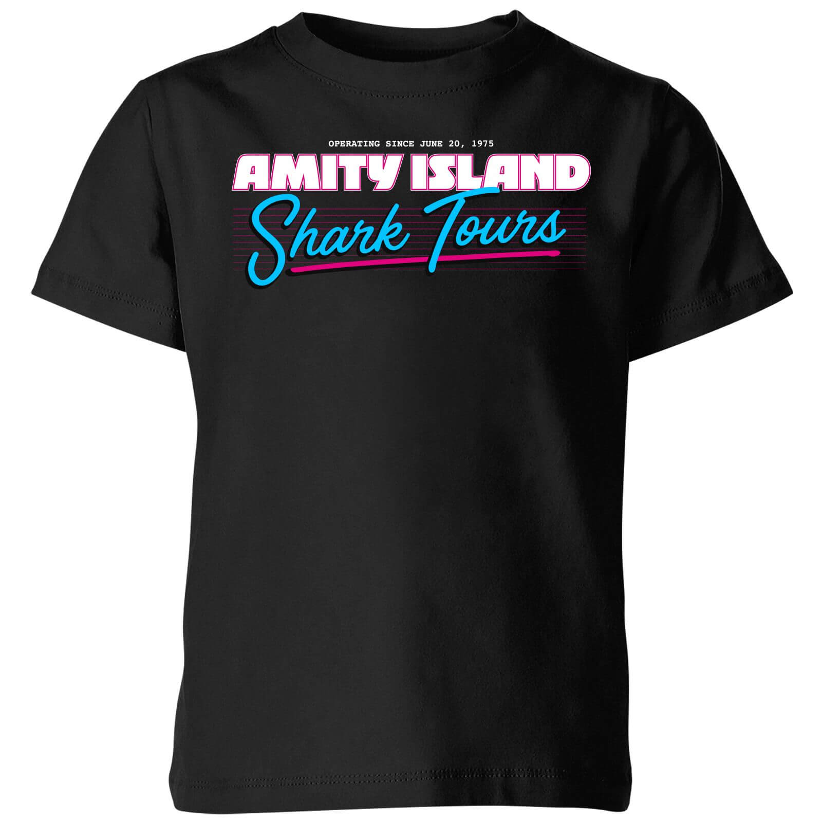 

Jaws Amity Island Shark Tour Kids' T-Shirt - Black - 3-4 Anni