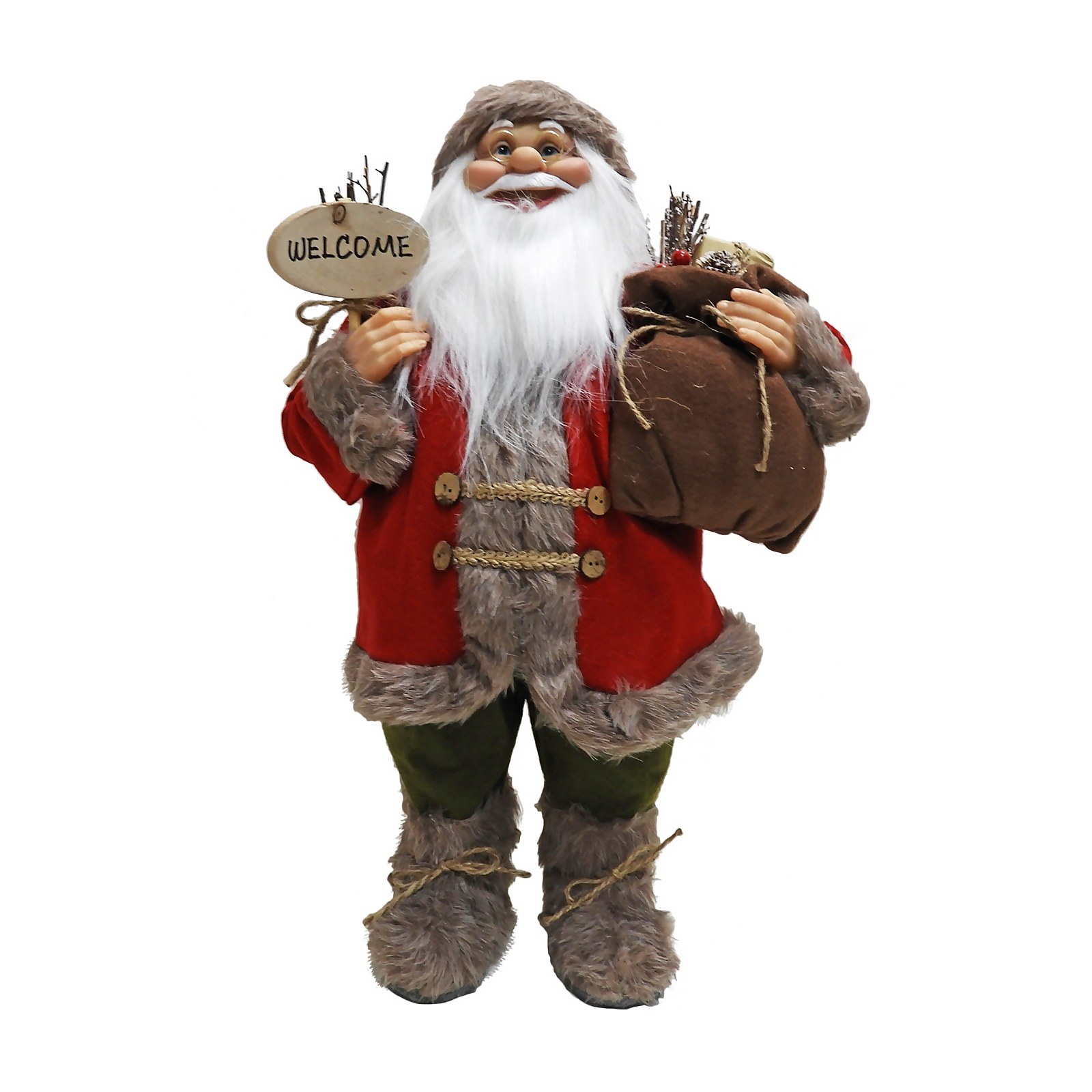 Photo of Traditional Standing Father Christmas With Red Coat - 60cm